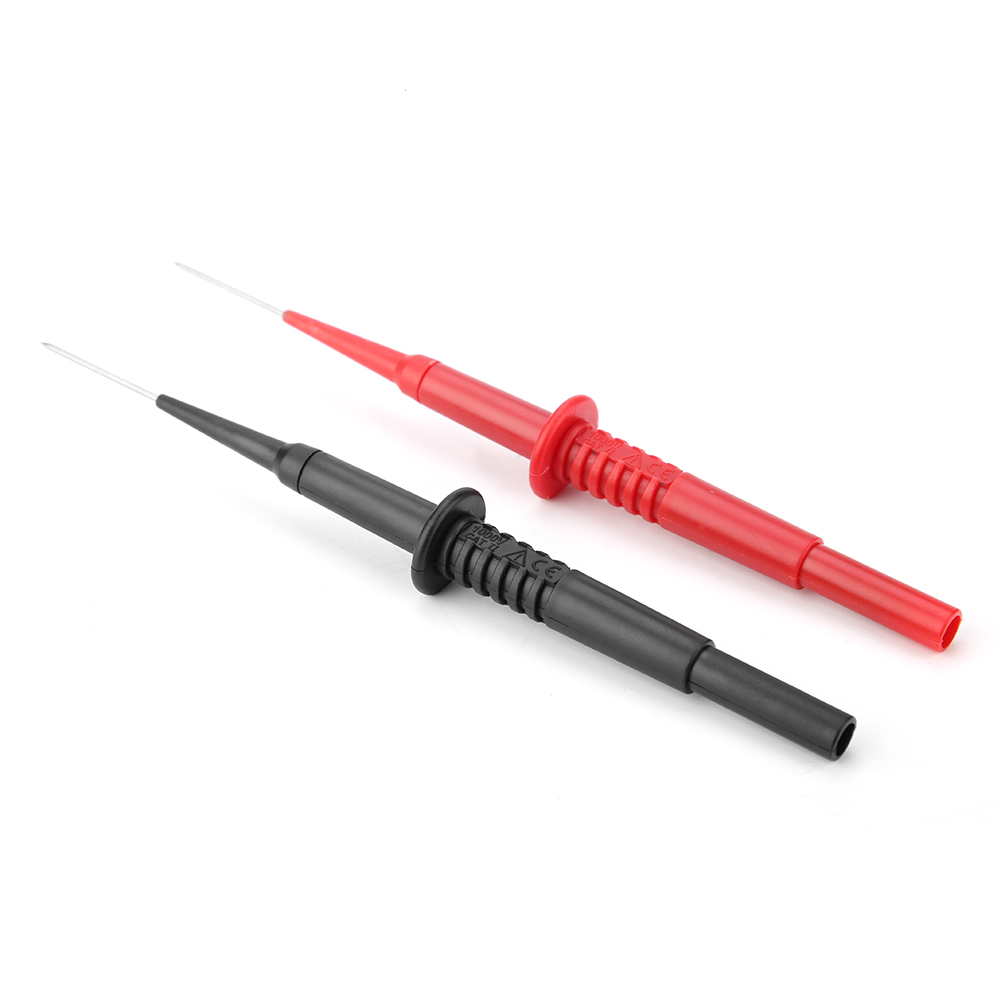 P5008 2 Stück Schwarze Rote Bananenstecker, Isolierte Multimeter-prüfspitzen, Anstechnadeln