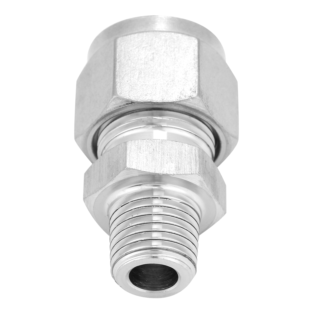 Edelstahl-rohrverschraubung Ss304, 1/4npt-außengewindeanschluss Für Wasser, Öl Und Gas (1/4-12)