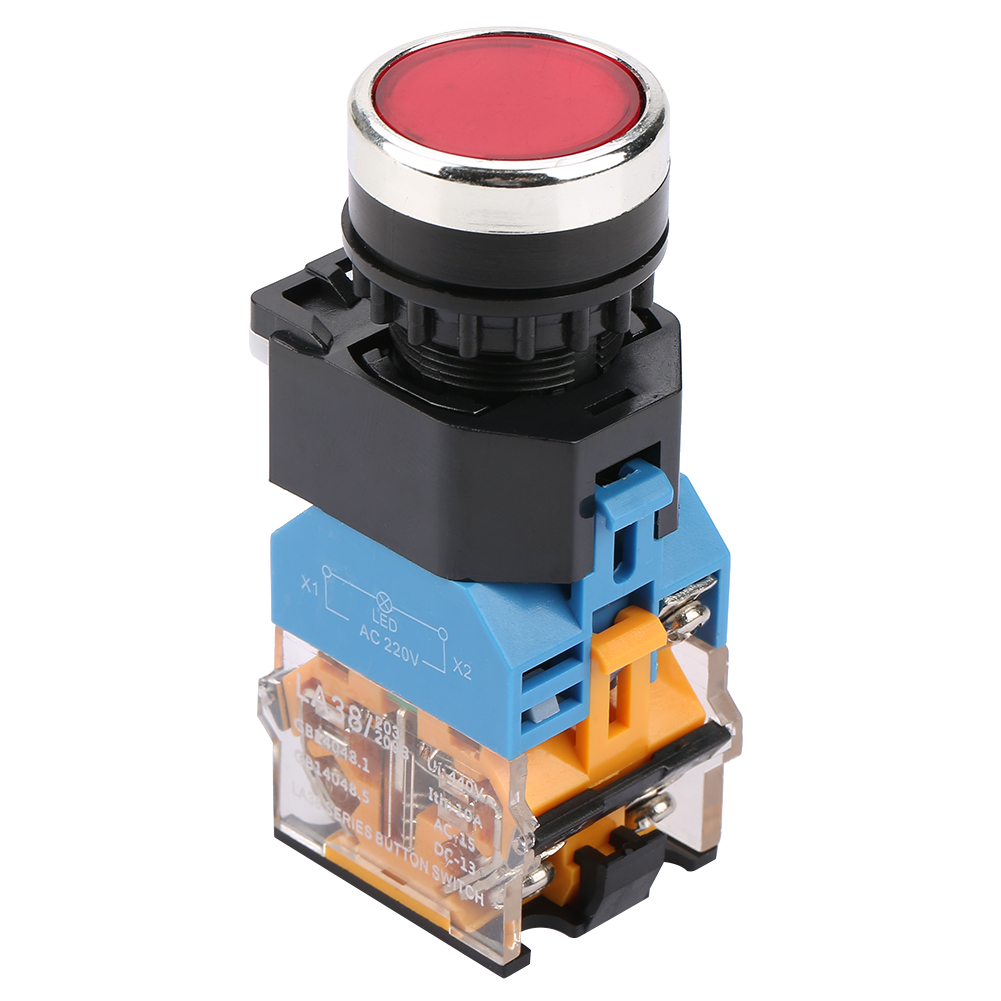 Selbstverriegelnder Roter Druckknopf Mit Led-leuchte La38-11dnzs (la38-11ds)