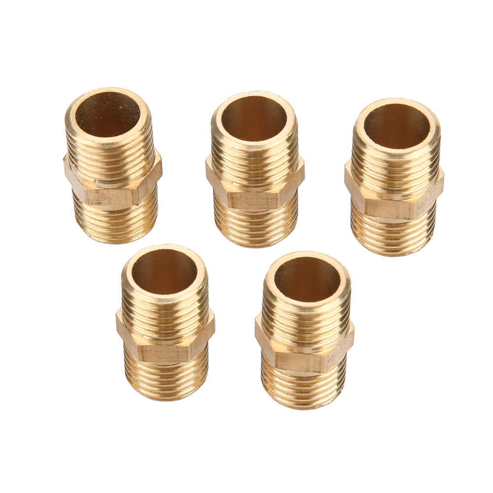 1/2" Messing-rohrverbinder, Sechskantnippel, Zubehör Für Wasserschlauchanschlüsse (5 Stück)