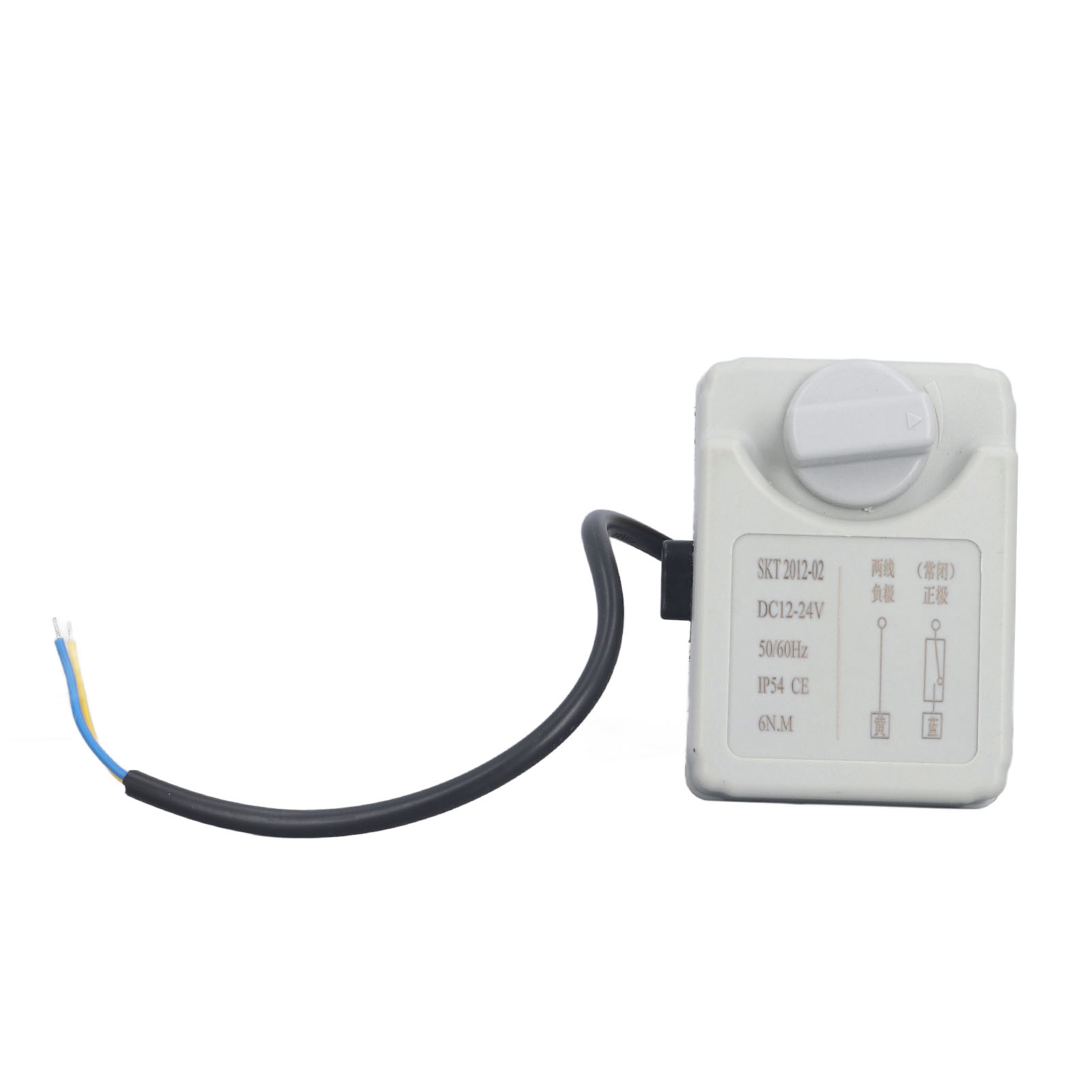Motorisiertes Kugelventil, Manuell/automatisch, 2-adrig, 2-wege, Normalerweise Geschlossen, Dn15, Elektrisch, 12–24 V Dc