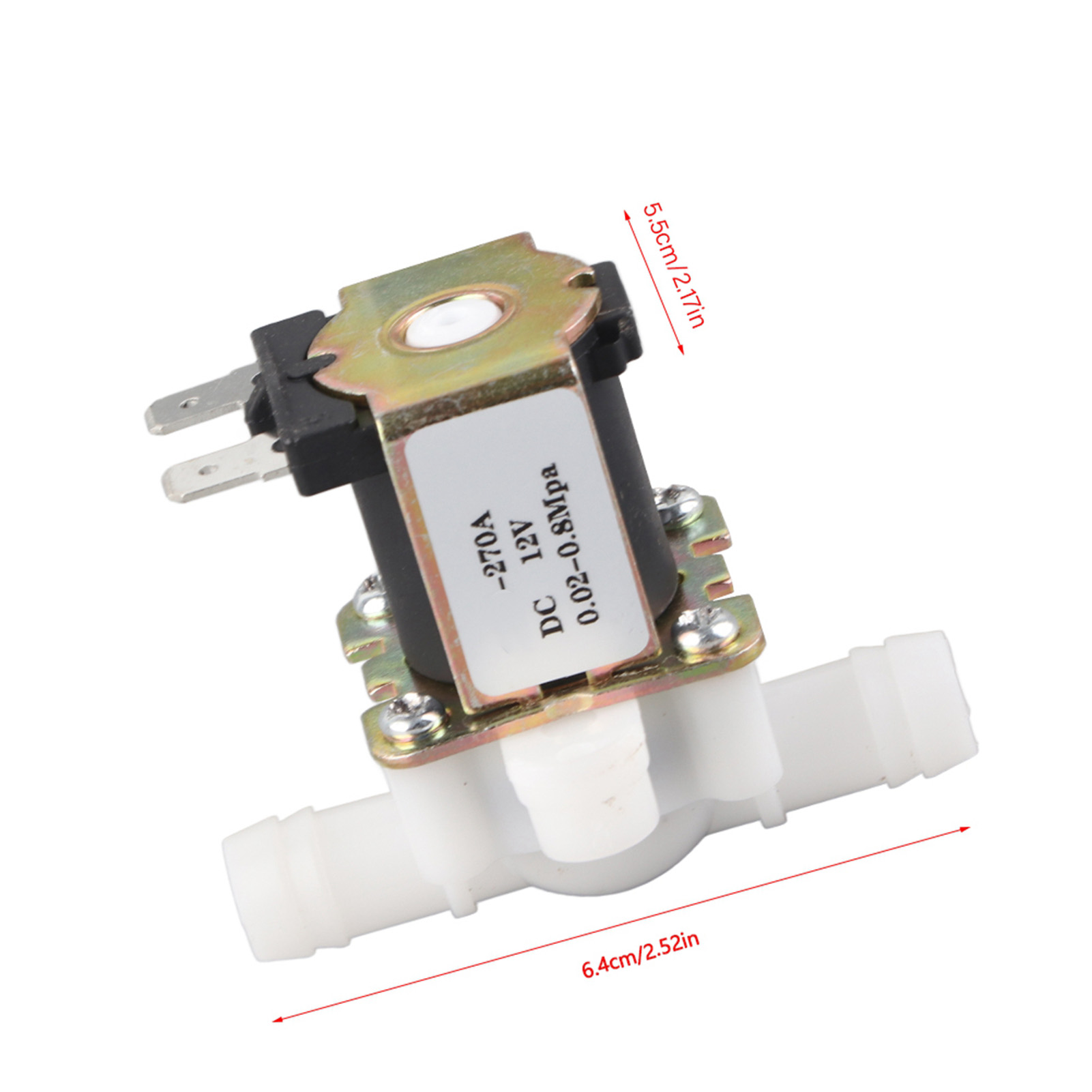 12-v-gleichstrom-elektromagnetventil Aus Kunststoff, Außendurchmesser 12 Mm, Normalerweise Geschlossen, Wassereinlass-durchflussschalter