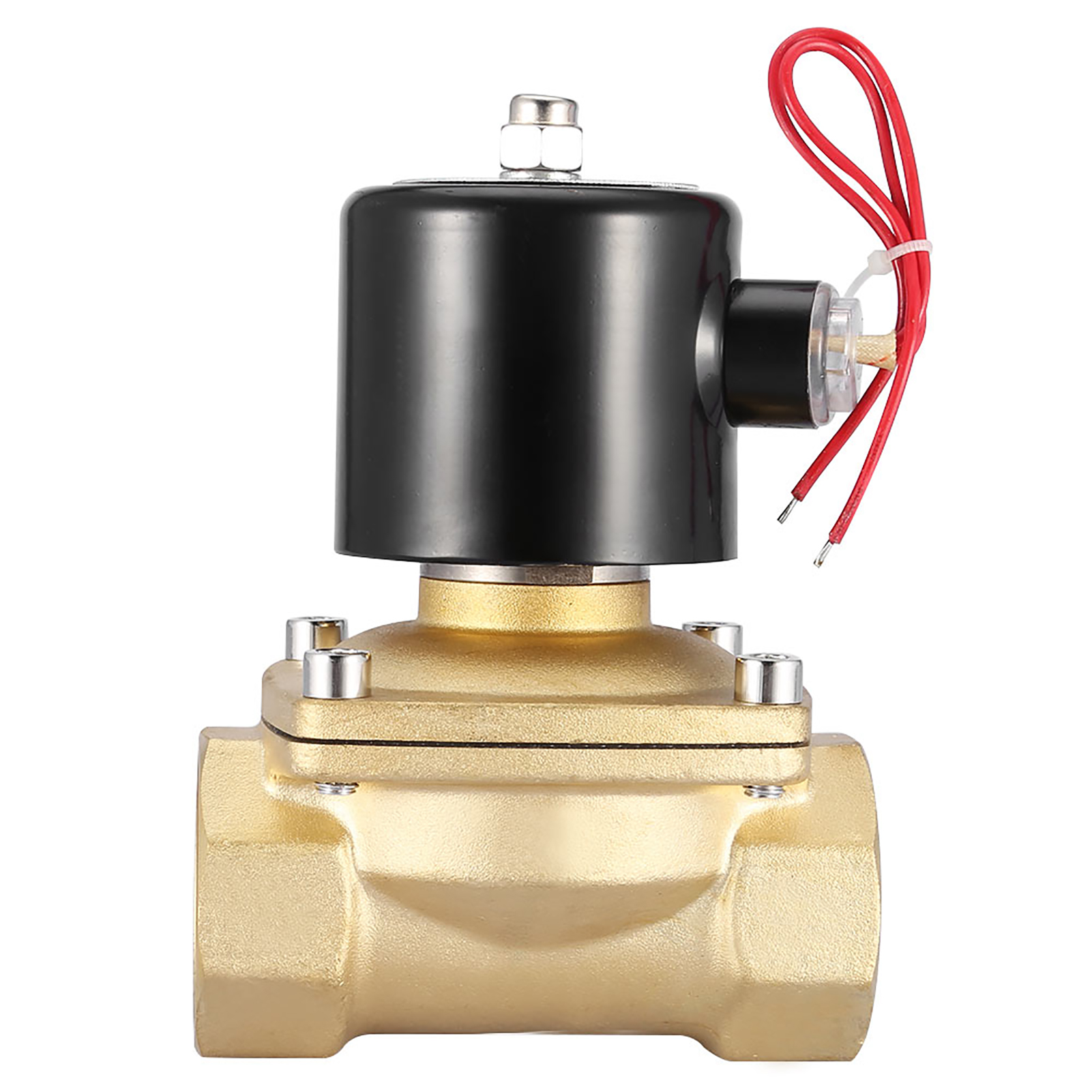 Dn40 1-1/2" Zweiwegeventil Aus Messing, Normalerweise Geschlossen, 220 V Wechselstrom