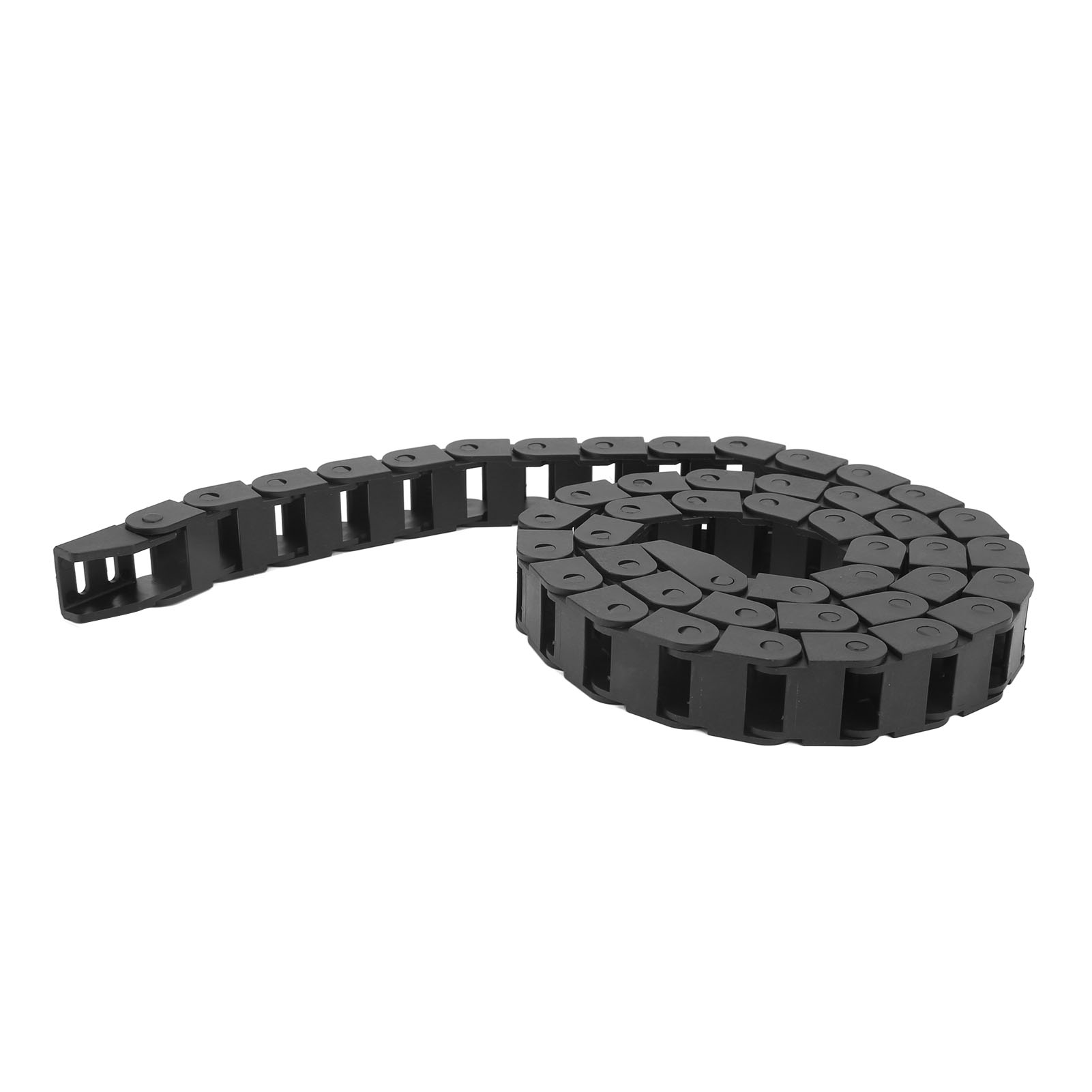 Schwarze Nylon-kabelkette Mit Endverbindern, Kabelförderer-reißverschluss Für Cnc-maschinen, 1 Meter Lang