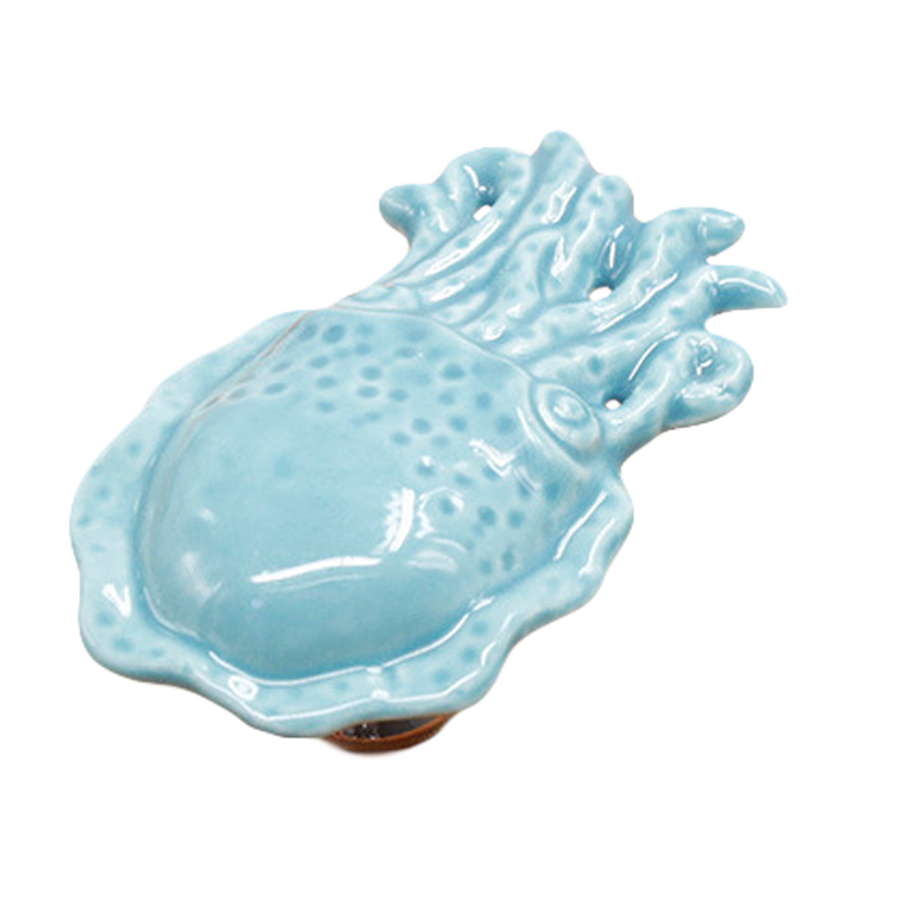 Keramischer Türgriff In Form Eines Oktopus Für Schubladen, Schränke Und Kleiderschränke (blau)