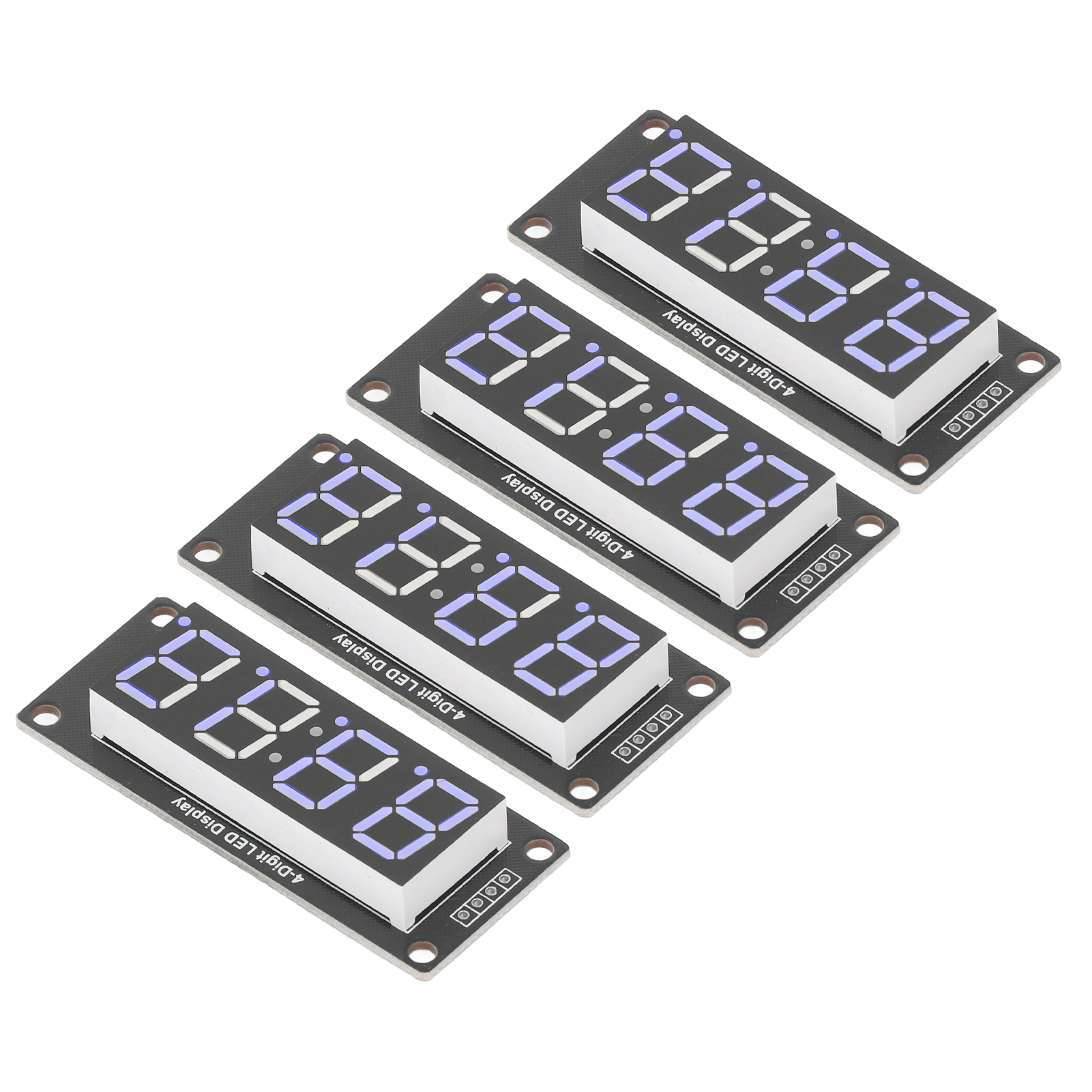 Stück 4-stellige Digitale Led-röhrenanzeigen, 7-segment-uhrmodul Tm1637 0,56 Zoll Blau Mra041c