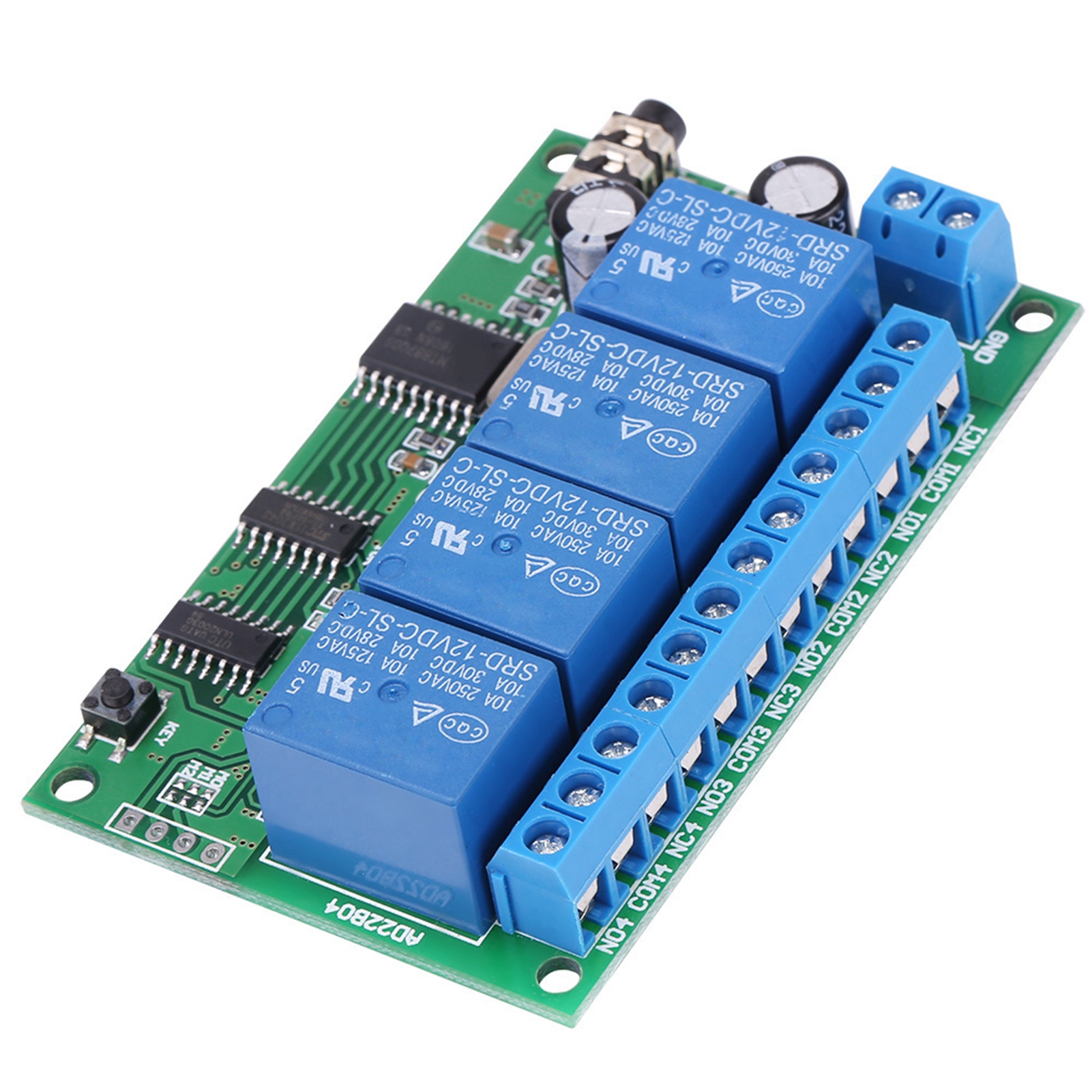 Ad22b04 12v 4-kanal Dtmf-audiosignaldecoder-relais, Telefonfernbedienung, Sps