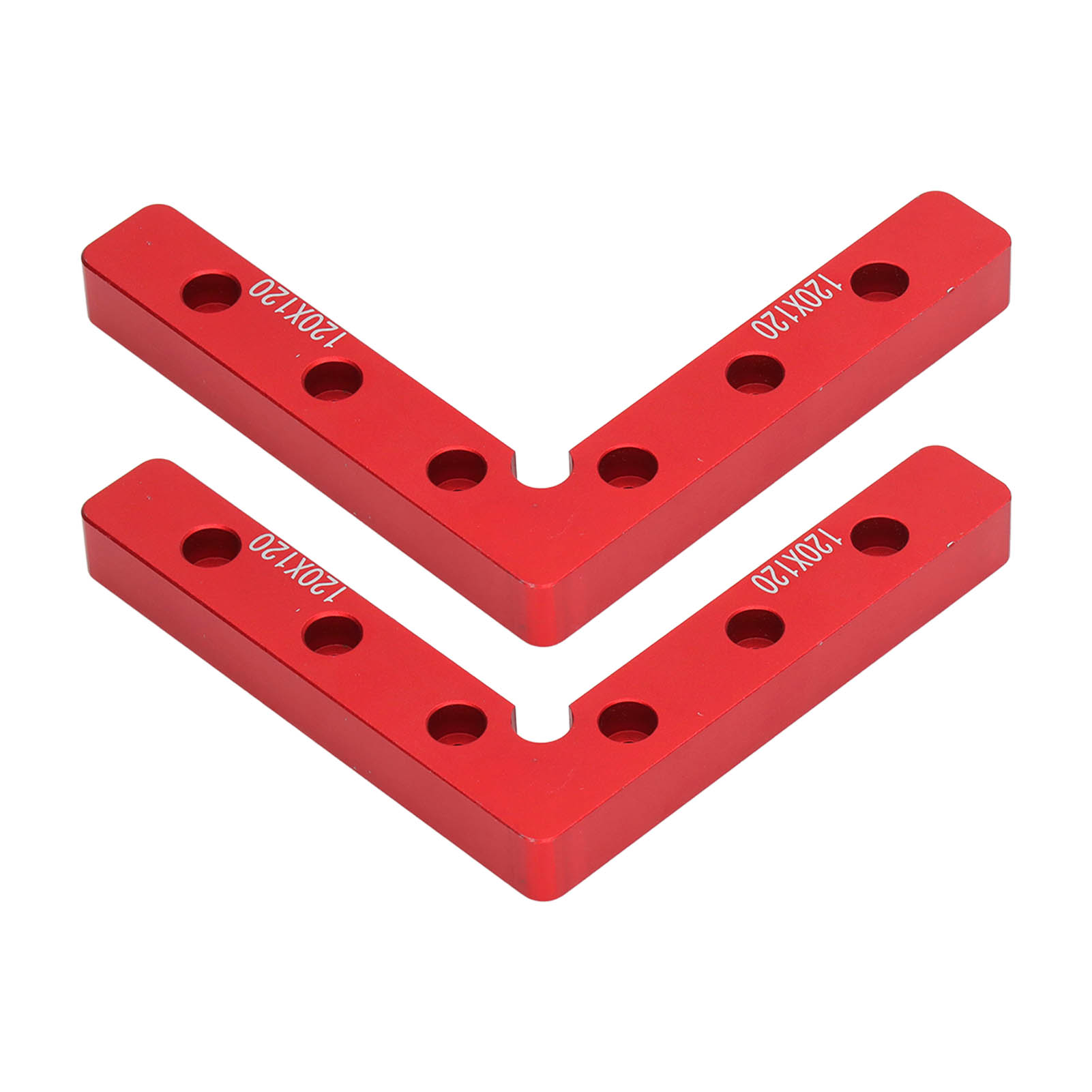 2 Stück 90°-positionierwinkel, Aluminiumlegierung, Rechteckige Klemmen, Holzbearbeitungswerkzeug, 120 Mm, Rot