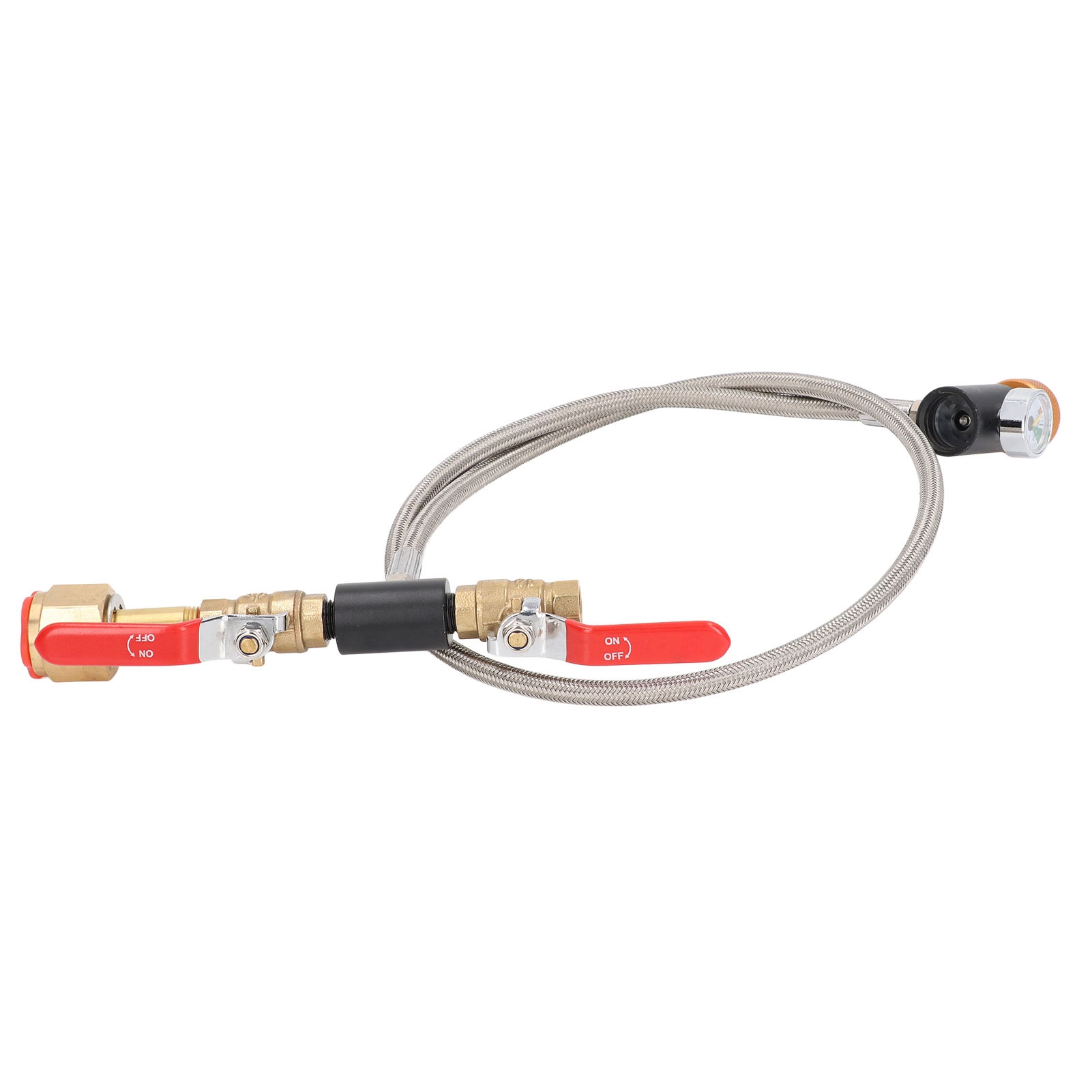 Cga320 G1/2 Zylinderfülladapter Mit Doppelventil Und Co2-tankadapterschlauch, Inklusive Manometer