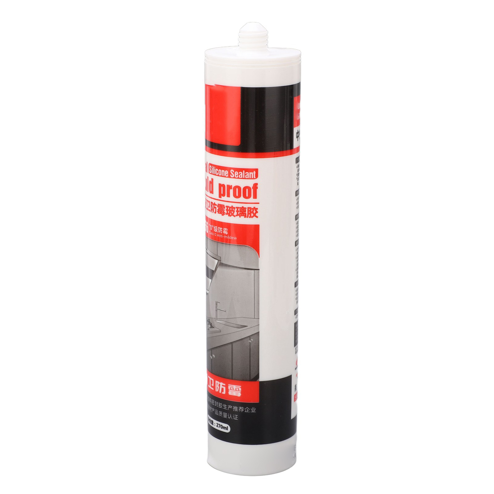 Neutrales Silikondichtmittel, Wasserabweisend, Klarer Glaskleber Für Küche Und Bad, 270 Ml