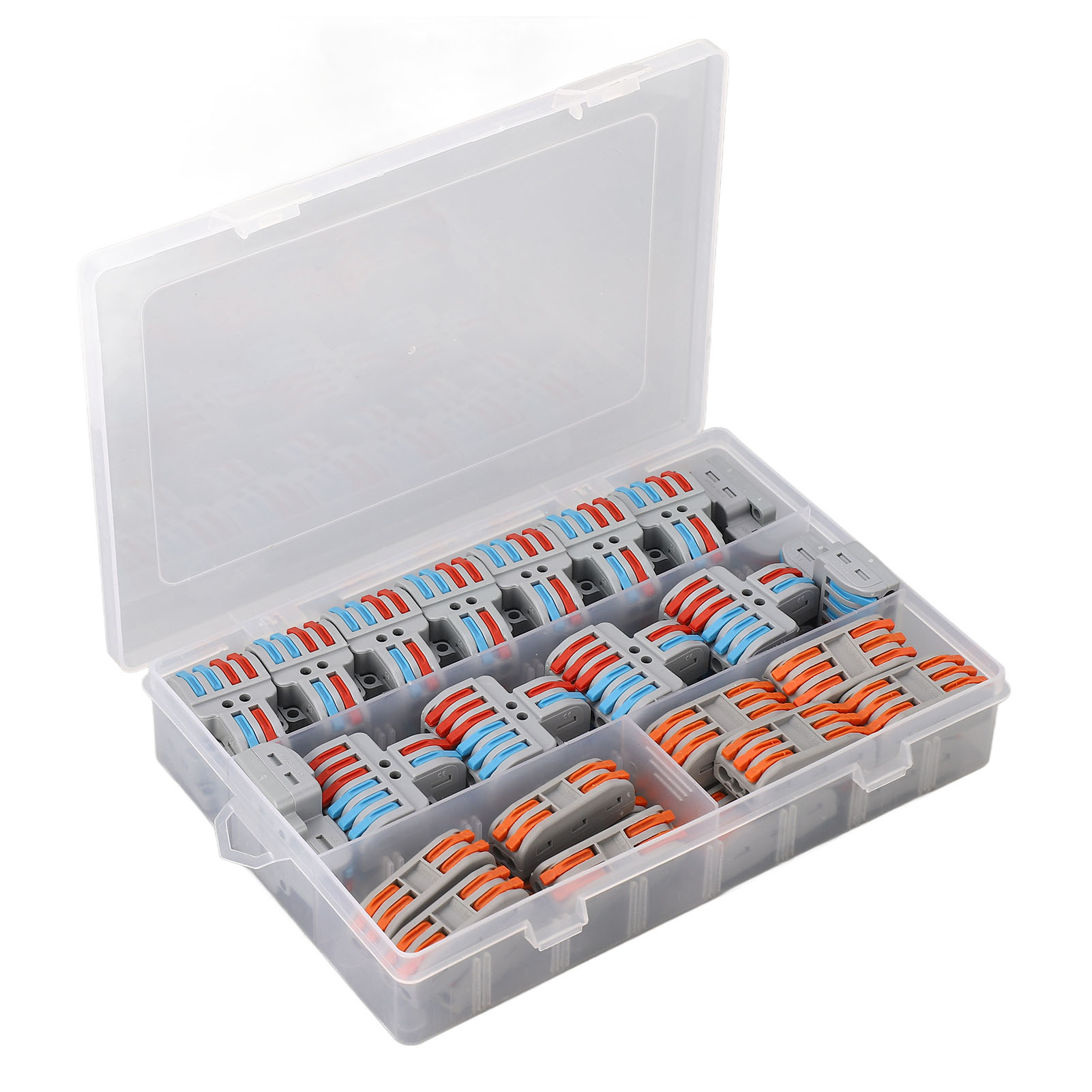 41-teiliger Kabelklemmensatz, 32 A, 500 V, Hebelklemmen, Kabelklemmen, 4 Verschiedene Anschlussarten