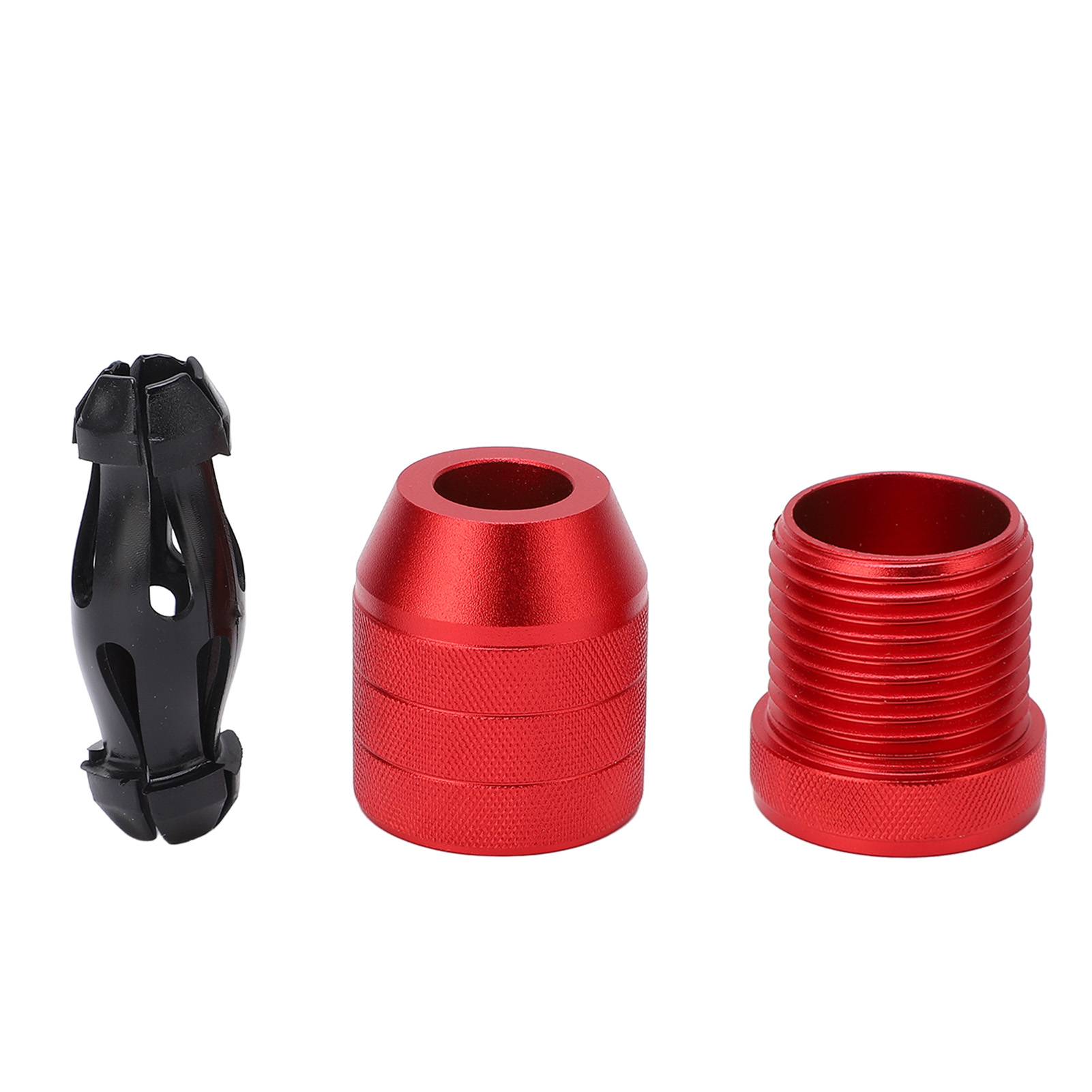 Verstellbarer Bohrstopp Aus Aluminiumlegierung Mit Rotem, Rutschfestem Nylon-innenring Für Holzbearbeitung, Geeignet Für Bohrer Von 6,1 Bis 10,9 Mm (0,24 Bis 0,43 Zoll).