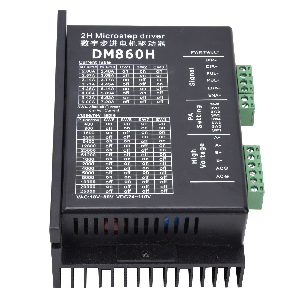 Schrittmotortreiber, 2-phasig, Optisch Isoliert, Signaleingang, Universell Einsetzbar, Nema23, Nema34, Dm860h