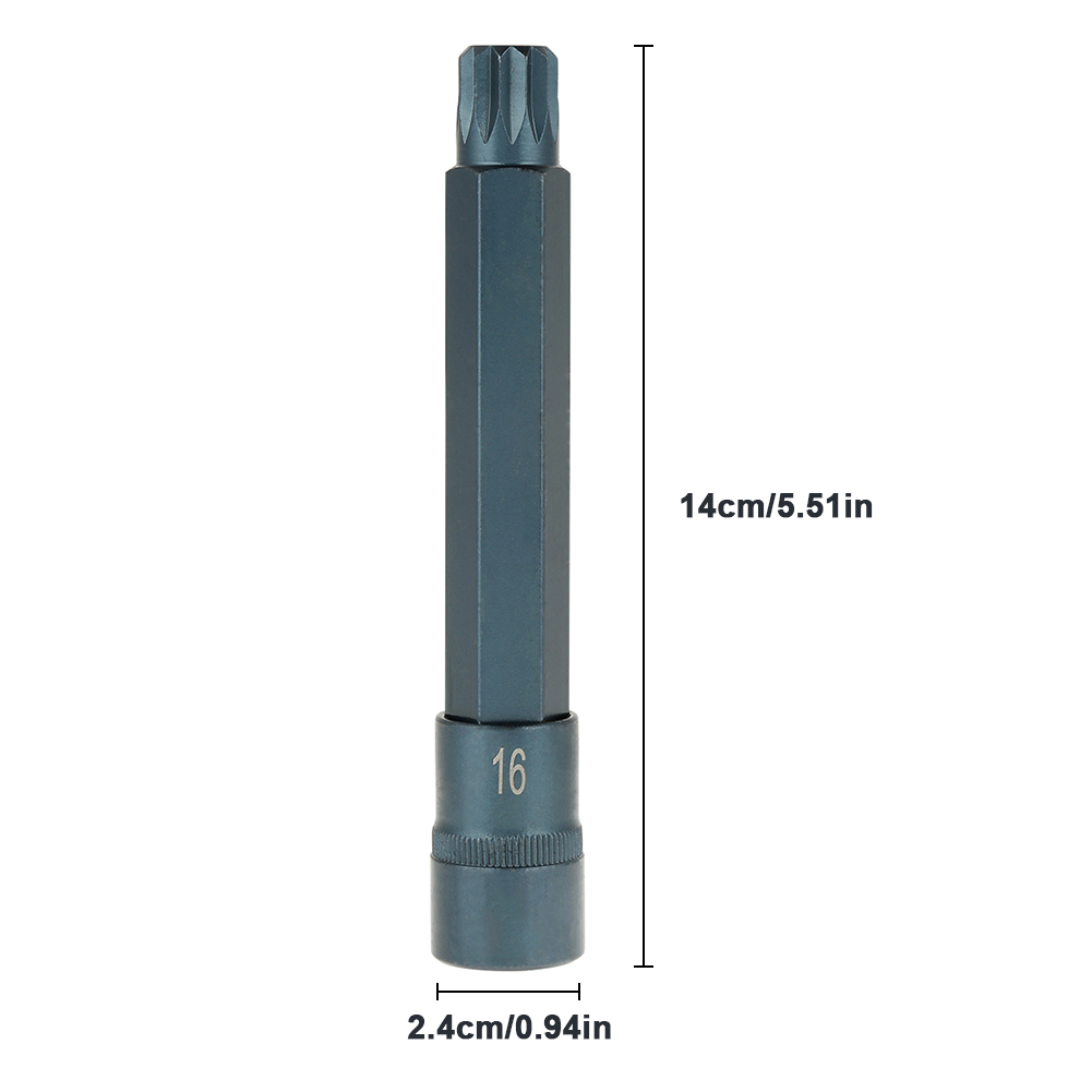 12-kant-steckschlüssel Für Elektrische Schraubendreher, Steckschlüssel 1/2" 150 Mm (m16)