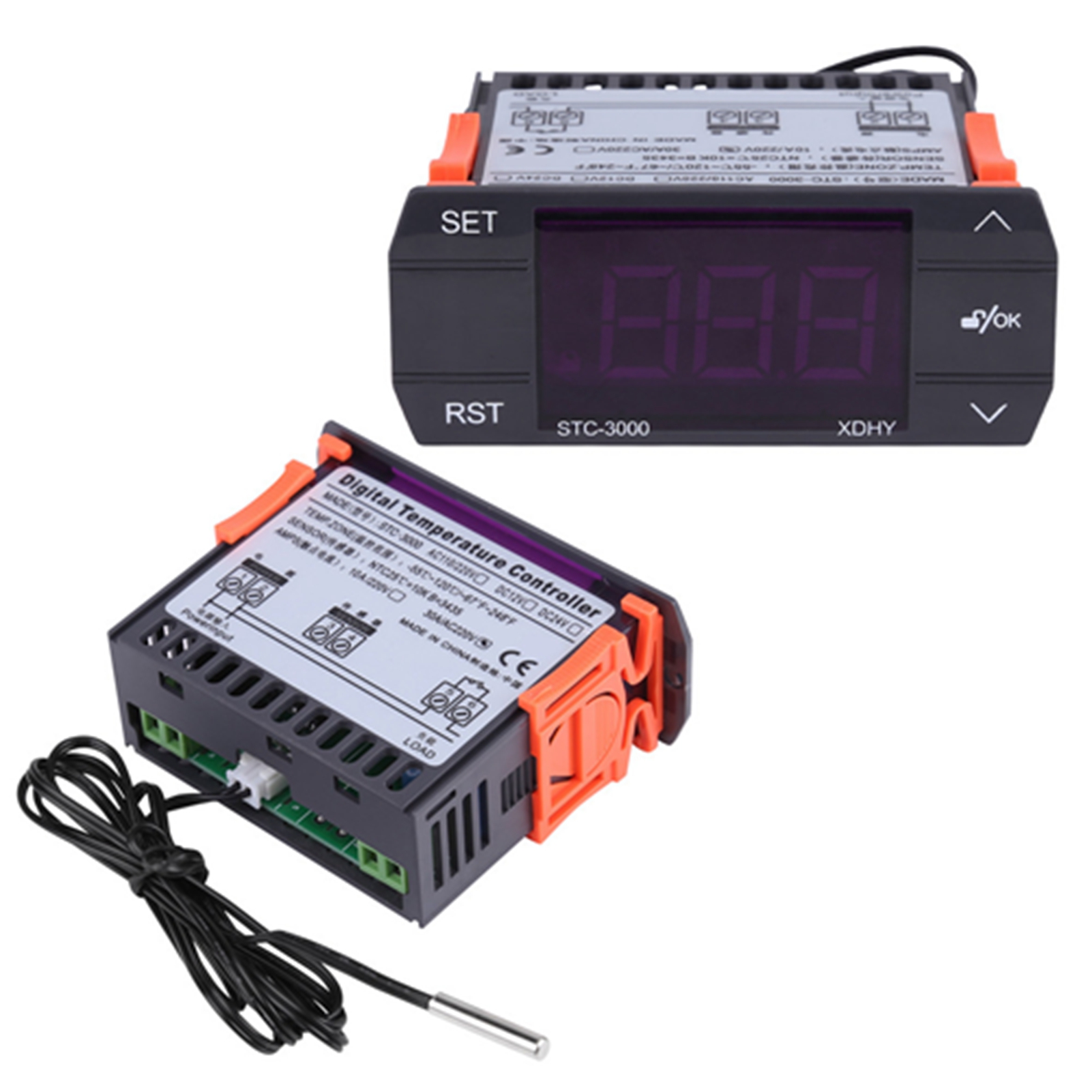 Stc-3000 220v Digitaler Touch-temperaturregler Mit Sensor (30a)
