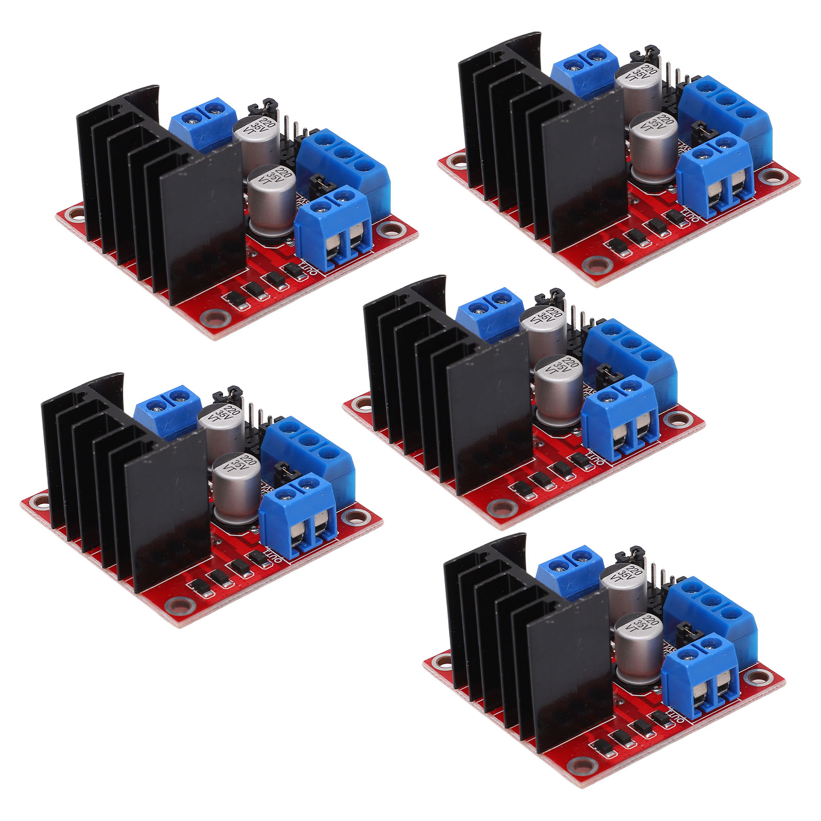 5 Stück Motortreibermodul Dual-h-brückenplatine Für L298n Schrittmotoren
