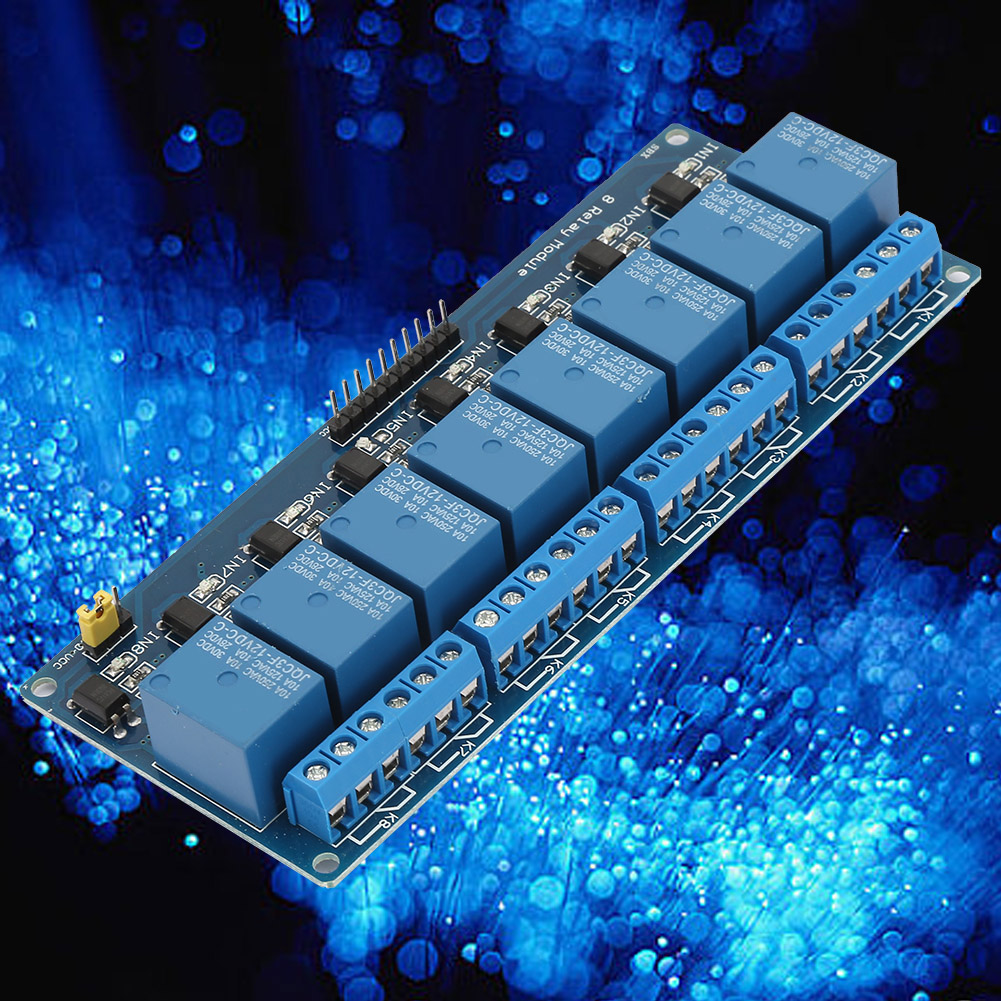 8-kanal-relaismodul Mit Optischer Trennung, Blaue Leiterplatte, Sps-relaismodul Zur Steuerung (12 V)