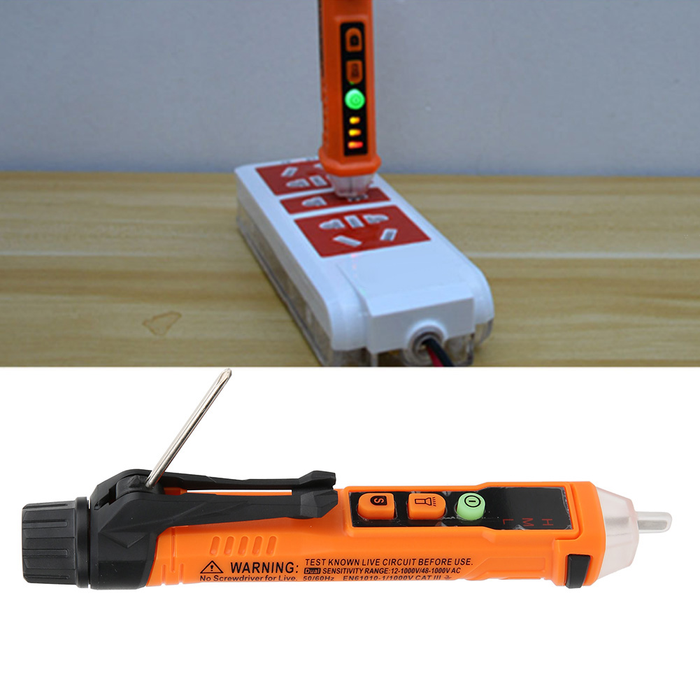 Pm8909+ Berührungsloser, Stiftförmiger Spannungsprüfer Mit Wechselspannungsanzeige Und Akustischem/optischem Alarm