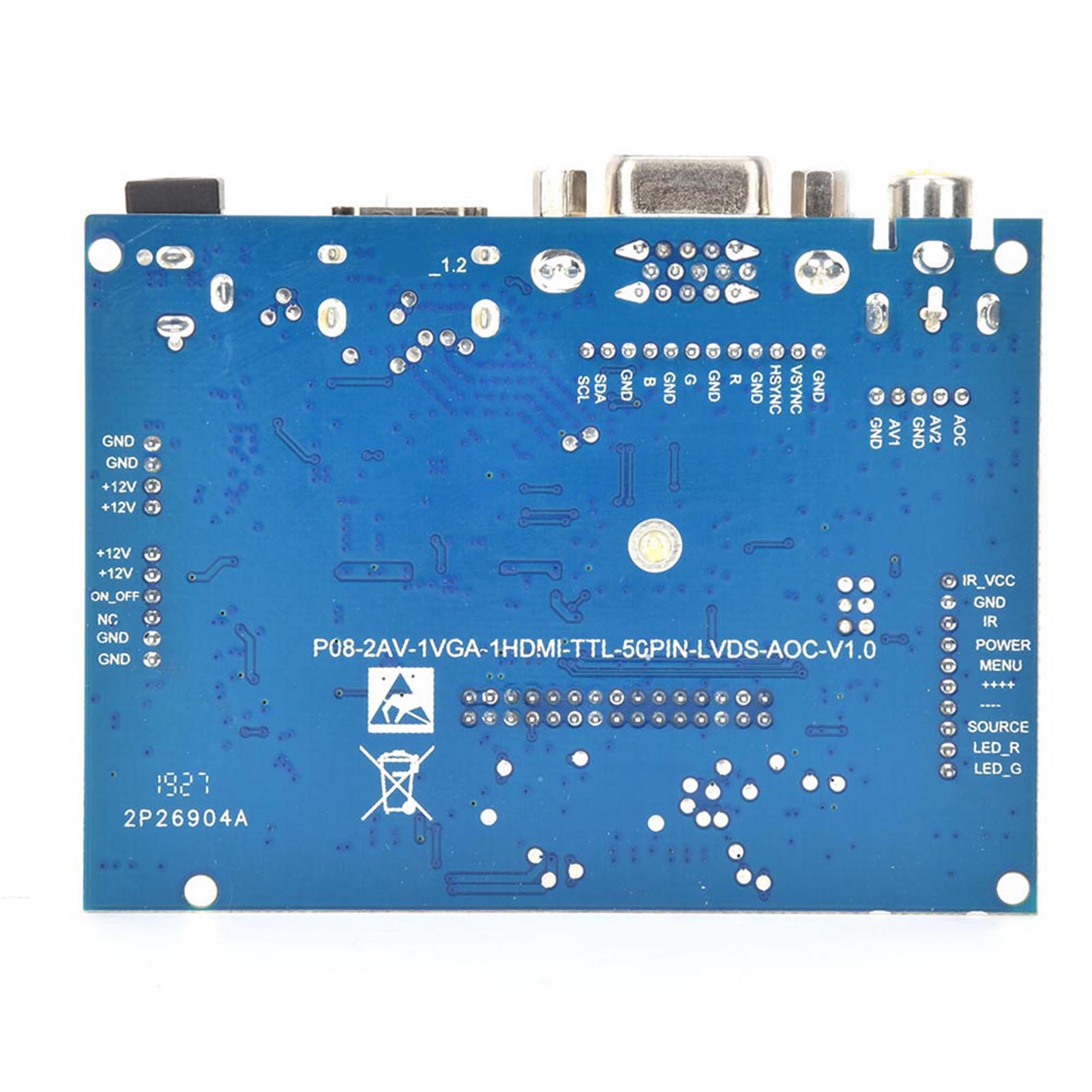 Hdmi-vga-2av-klapptreiberplatine Für 7-zoll-at070tn92-800x480-lcd-bildschirm