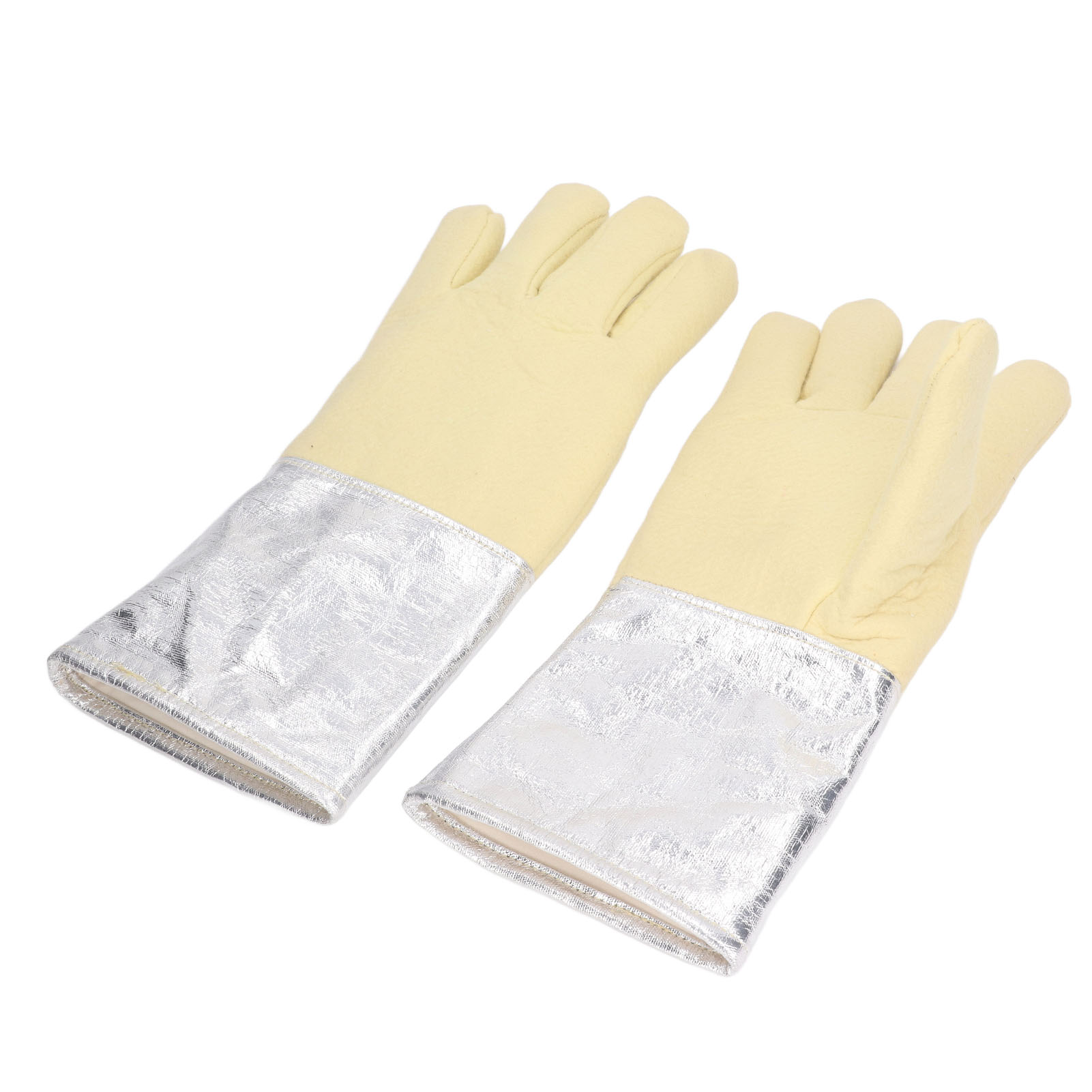 1 Paar Aluminiumfolienhandschuhe, Hochtemperaturbeständige Wärmeisolierungshandschuhe Für Industrielles Schweißen Und Brandbekämpfung