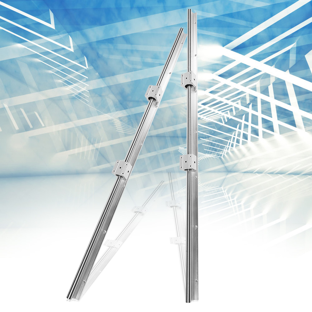 2 Stück Sbr16-1000 Mm Linearführungswellen, 4 Stück Sbr16uu Lagergleiter
