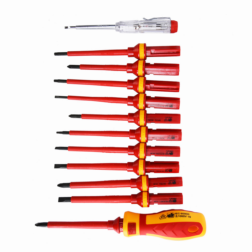 13-teiliges Schraubendreher-set Mit Isoliertem Kunststoffgriff, Schraubendreher-set Für Elektriker, Handliches Reparaturwerkzeug A160235