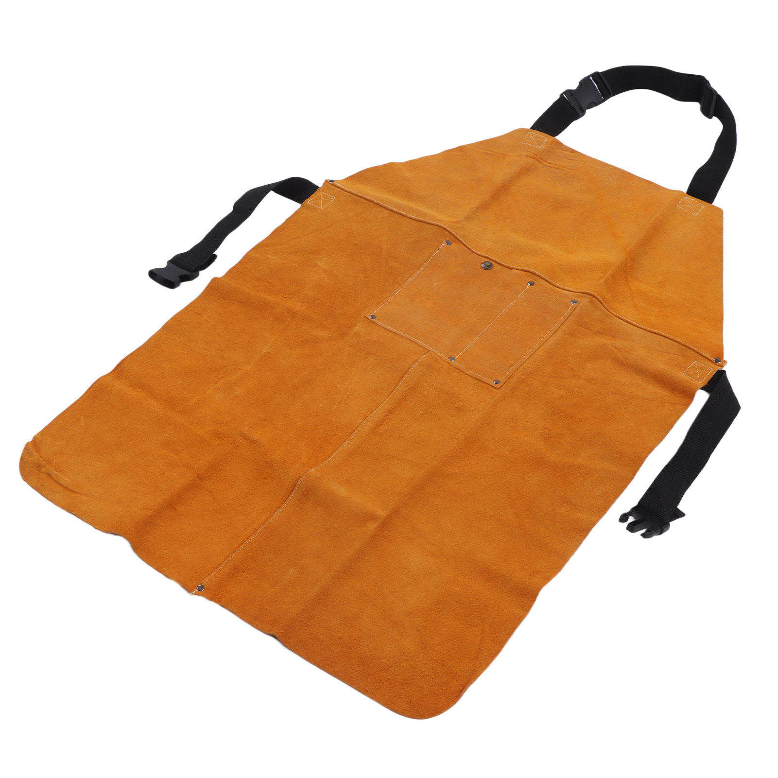 Schweißerschürze, Feuerfest, Abriebfest, Verstellbarer Schultergurt, Leder, Arbeitskleidung Mit Tasche