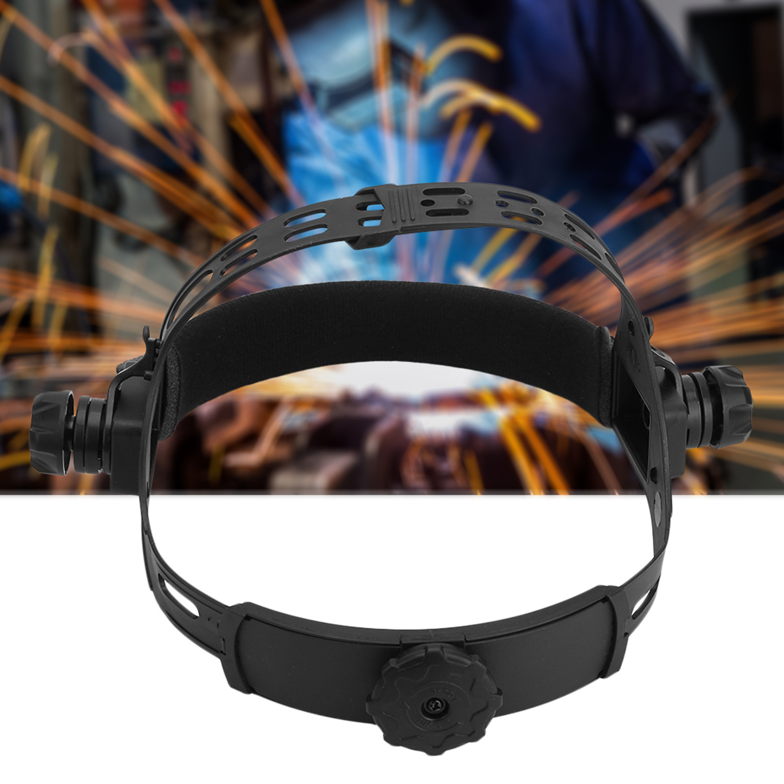 Schweißermaske Mit Verstellbarem Kopfband Für Selbstverdunkelnde, Solarbetriebene Schweißhelme (schwarz)