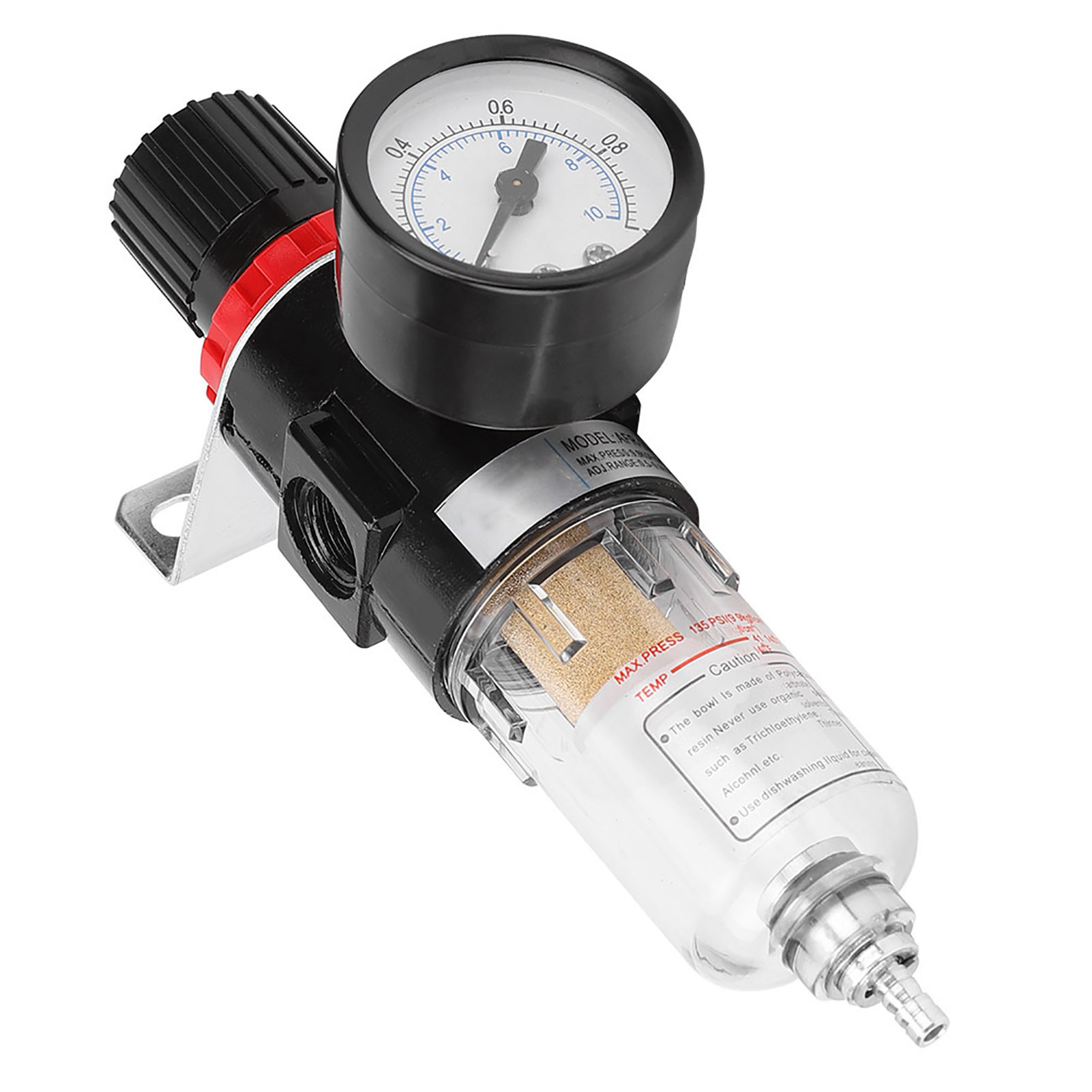 1/4 Zoll Afr2000 Öl-wasser-abscheider-druckluftfilter Zur Druckluftaufbereitung Mit Manometer