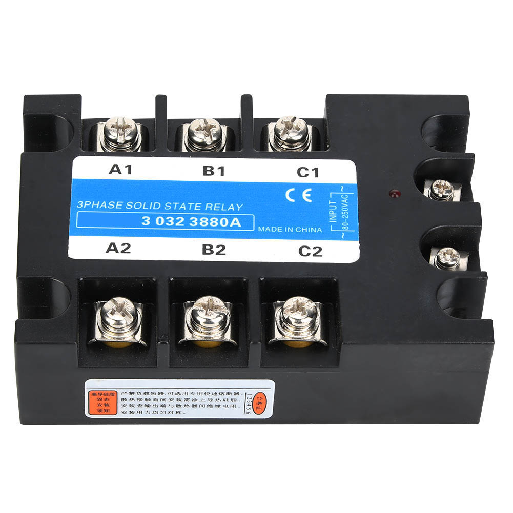Dreiphasen-halbleiterrelais 80-250vac Eingang Ssr3 Ac Ac Elektrische Geräte Für Cnc-maschinen (berm-3 032 3880a（80a） )