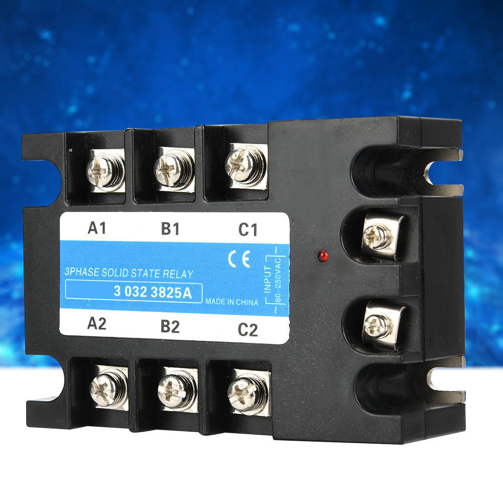 Dreiphasen-halbleiterrelais 80-250vac Eingang Ssr3 Ac Ac Elektrische Ausrüstung Für Cnc-maschinen (berm-3 032 3825a (25a))