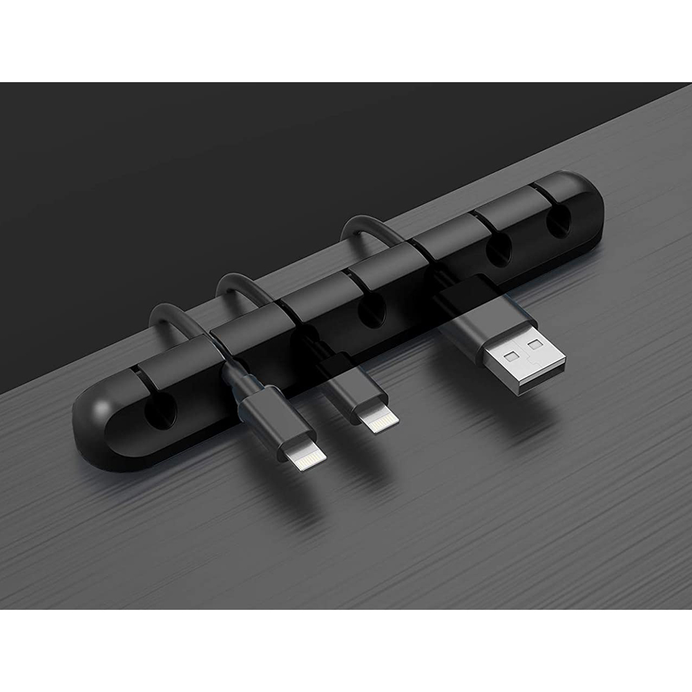 Silikon-kabelmanagement, Selbstklebend, Flexibler Kabelorganizer, Kabelschutz