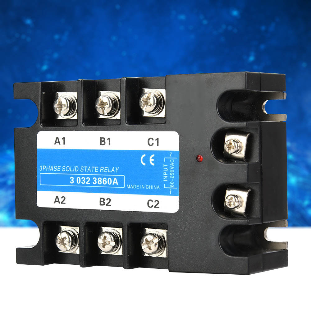 Dreiphasen-halbleiterrelais 80-250vac Eingang Ssr3 Ac Ac Elektrische Ausrüstung Für Cnc-maschinen (berm-3 032 3860a (60a))