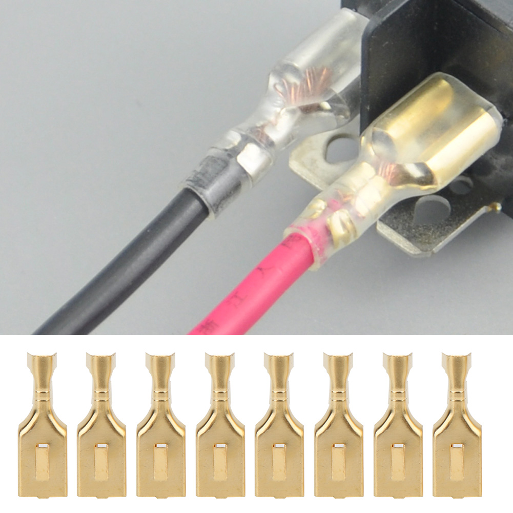 100 Stück Flache Messingverbinder, Quadratisch, Steck- Und Zugverbinder, 7,8 Mm