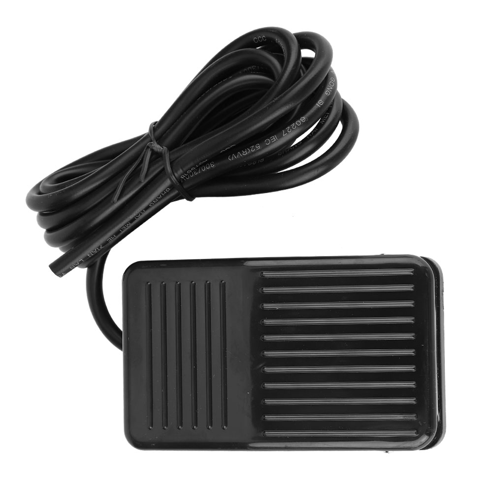 Tfs-01 250vac 10a Rutschfester Momentan-fußschalter Schwarz (2m)