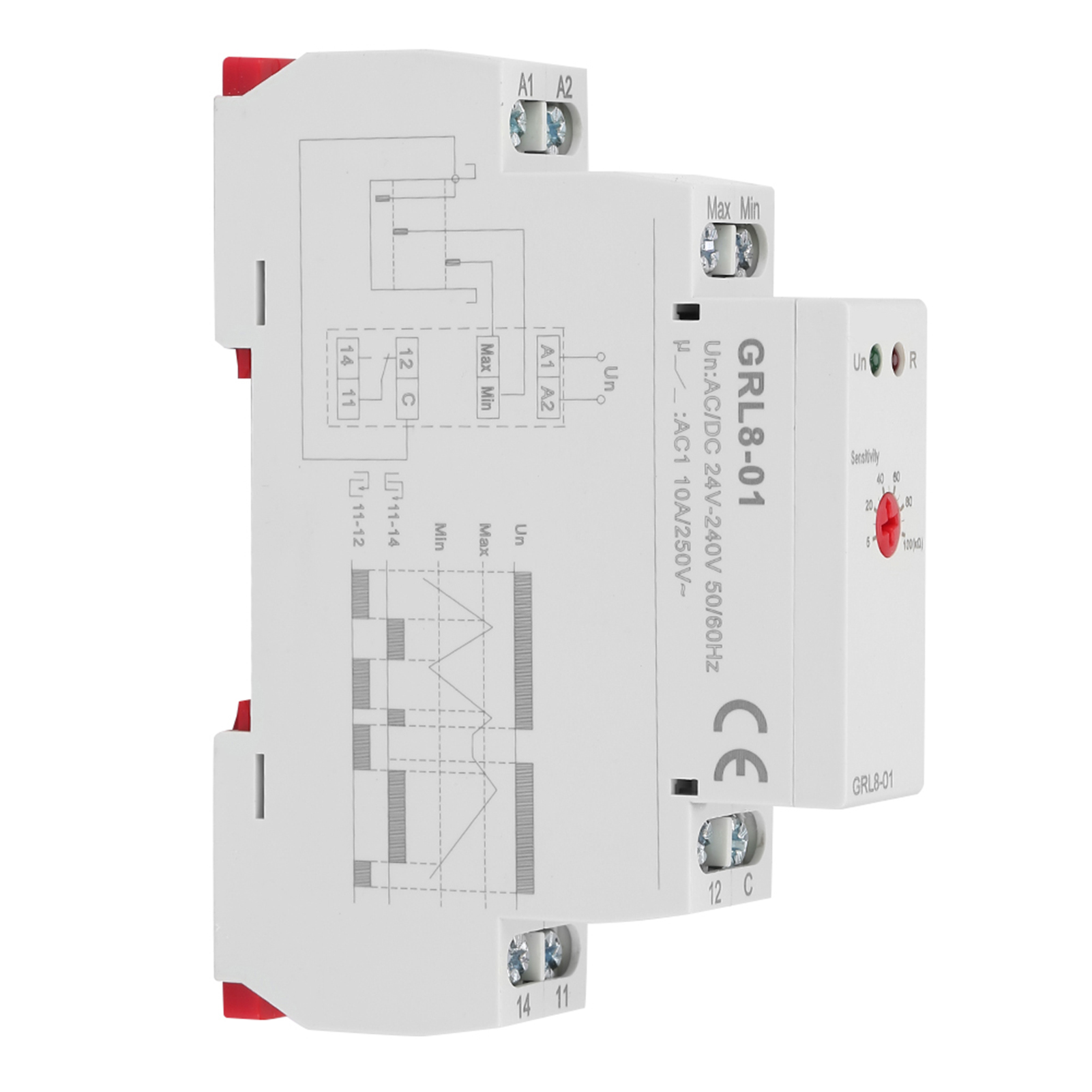 Grl8-01 Flüssigkeitsstandregelungsrelais, Wasserstandsregelung, 10 A Ac/dc, 24 V–240 V