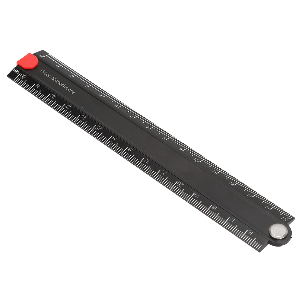 Klapplineal Aus Aluminiumlegierung, 0–300 Mm, Einfach, 90° Faltbar, Metall-papierlineal