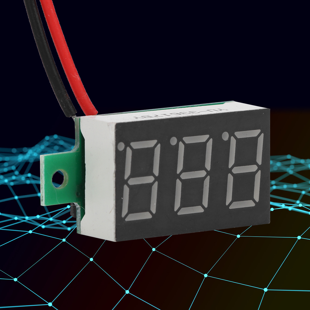 5 Stück Gelbe 0,36-zoll-digital-led-panel-voltmeter, Zweidraht-gleichstrommesser, Spannungsüberwachung