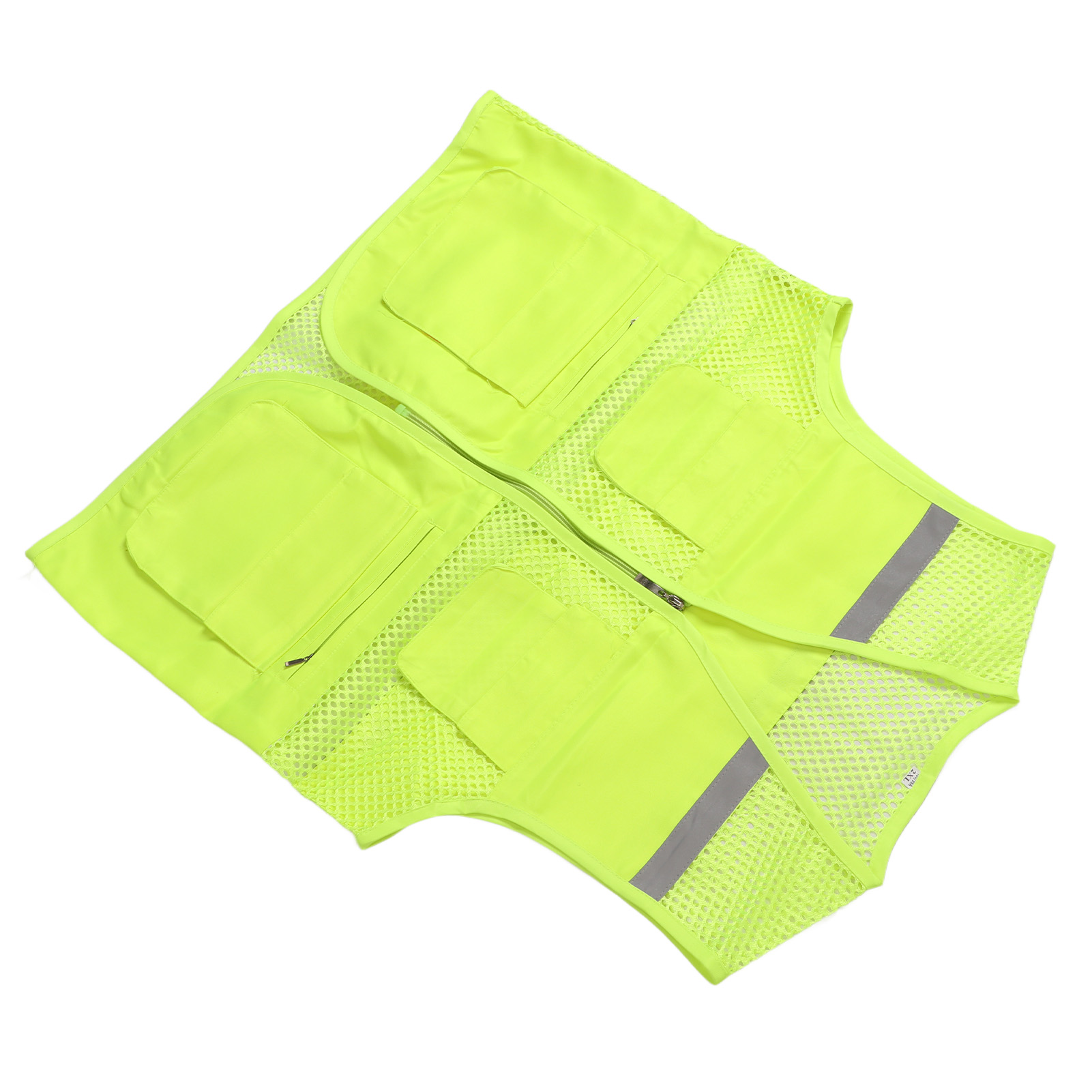 Reflektierende Sicherheitsweste, Wasserdicht, Atmungsaktiv, Hohe Sichtbarkeit, Netzgewebe-sicherheitsweste Für Baustellen Und Nachtfahrten, Größe 2xl, Fluoreszierendes Grün