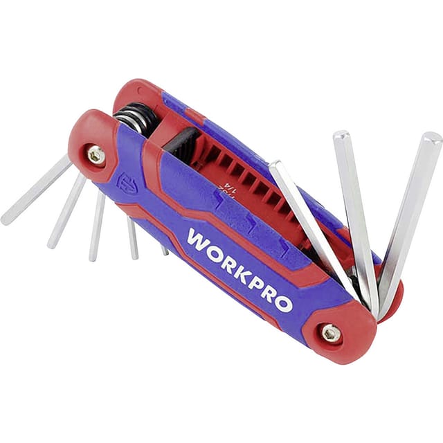 Set mit 8 klappbaren Inbusschlüsseln (metrisch) Workpro