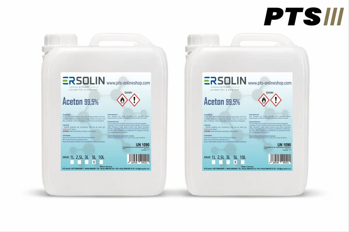 Aceton 99,5% 2x5 L Reiniger Entfetter Lösemittel Lackentferner Sehr Ergiebig