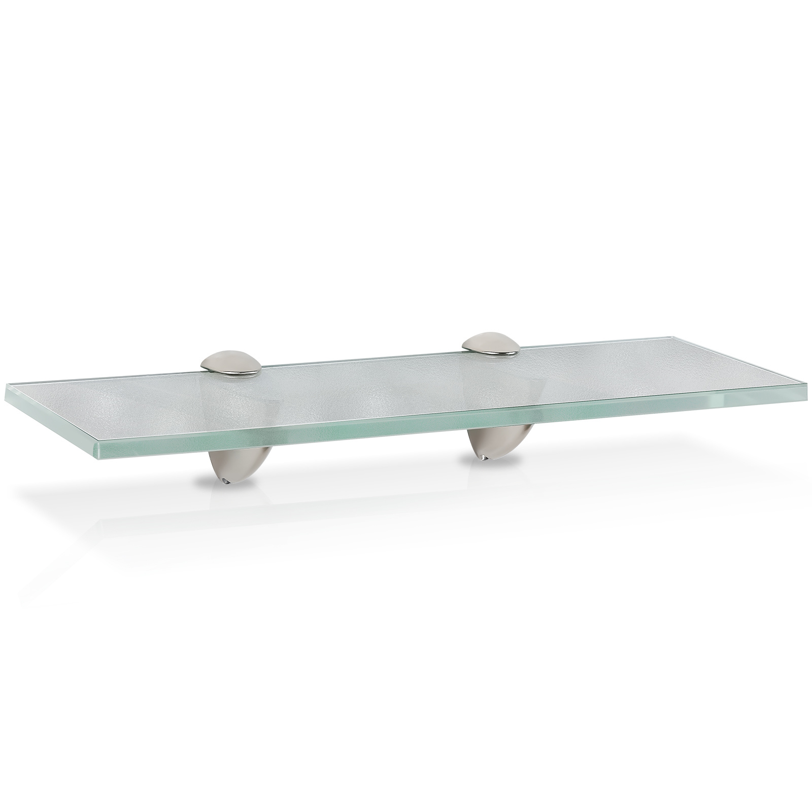Randaco Glasboden Wandregal 40 X 10 X 0,8 Cm, Glasregal Milchglas Mit Halterung, Badregal Ablage Hängeregal Für Badezimmer