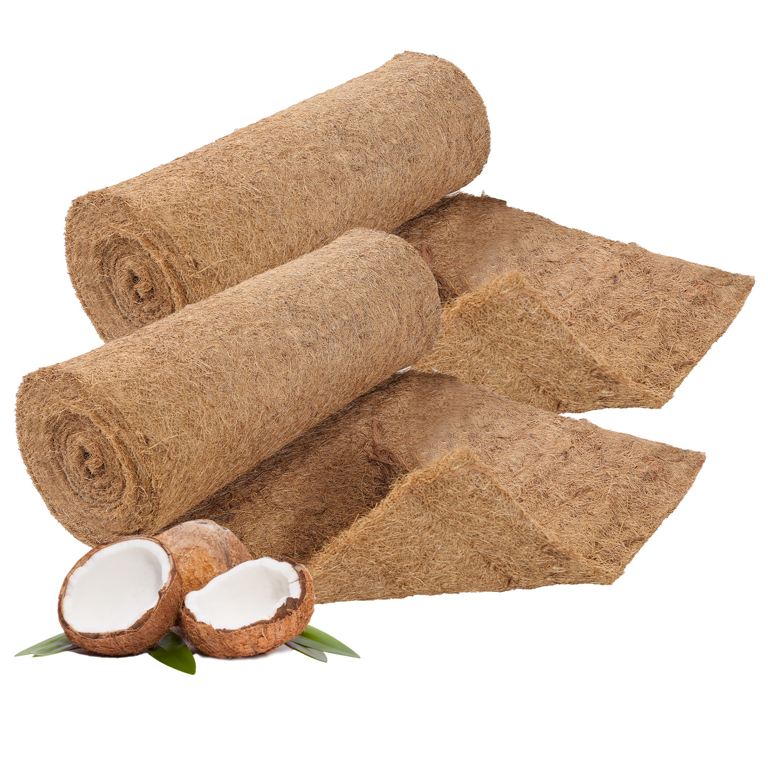 Randaco 2 Rolle Kokosmatte 10 X 0,5 M, 1200 G/m² – Winterschutz Und Kälteschutz Für Pflanzen, Kokosfasermatte