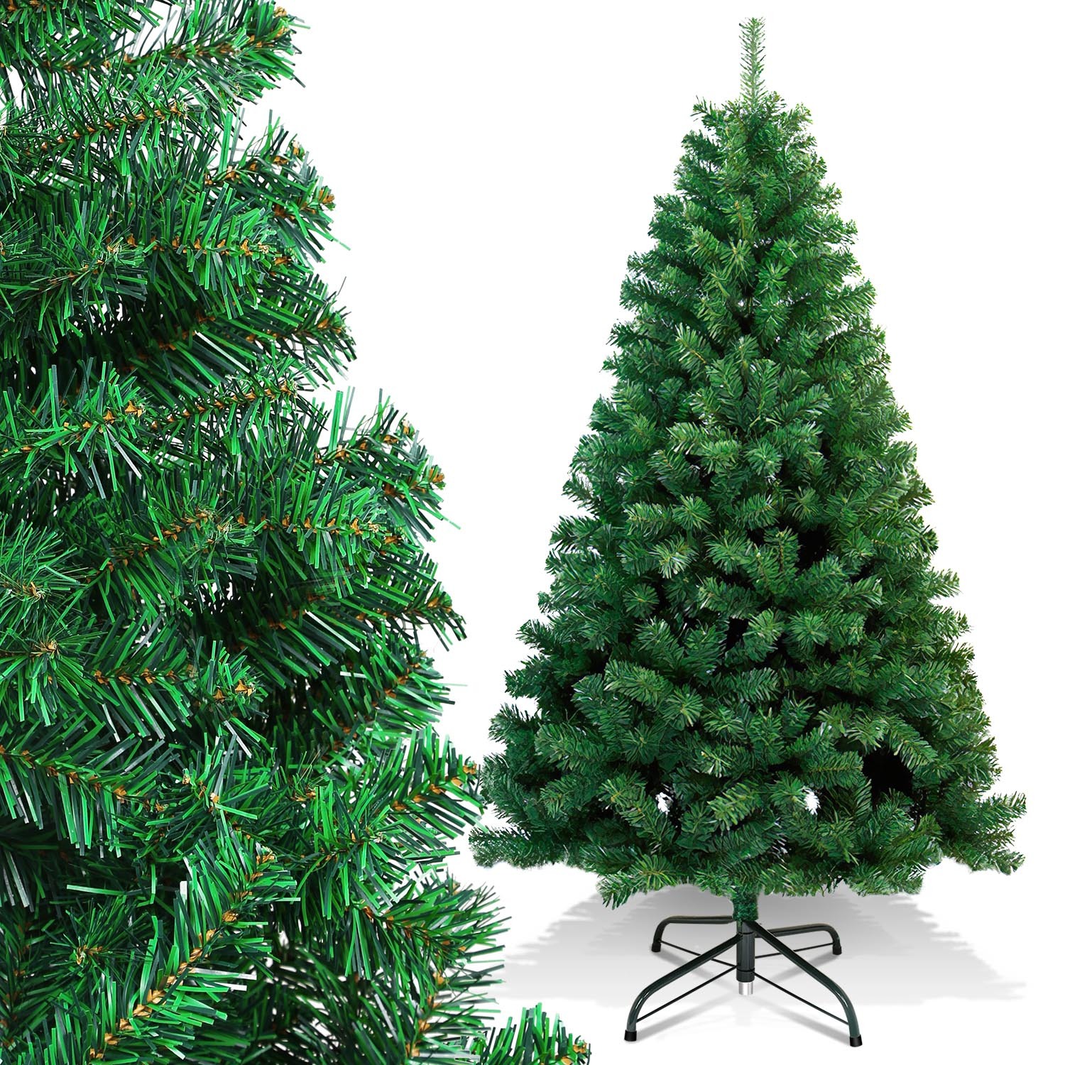 Randaco 210cm Künstlicher Weihnachtsbaum Mit 950 Spitzen Pvc, Tannenbaum Mit Ständer, Christbaum Kunstbaum Grün