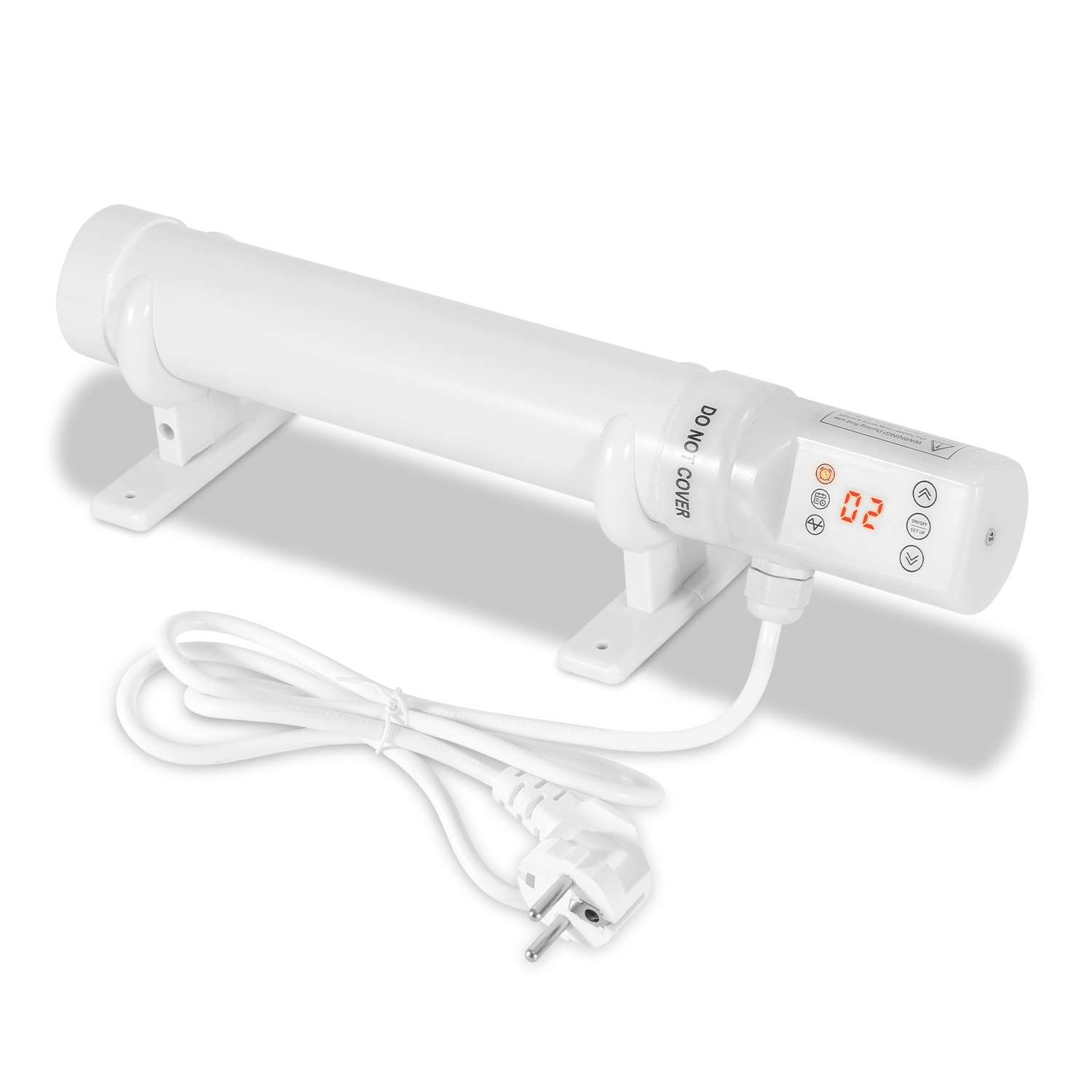 Randaco Gewächshausheizung 60w Mit Timer Und 3000w Digital-thermostat, Rohrheizung 340 Mm