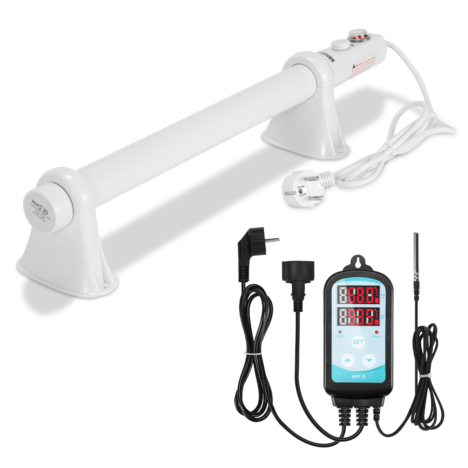 Randaco Rohrheizung 55w Für Gewächshaus, Regelbarer Frostwächter 50 Cm, 220–240v