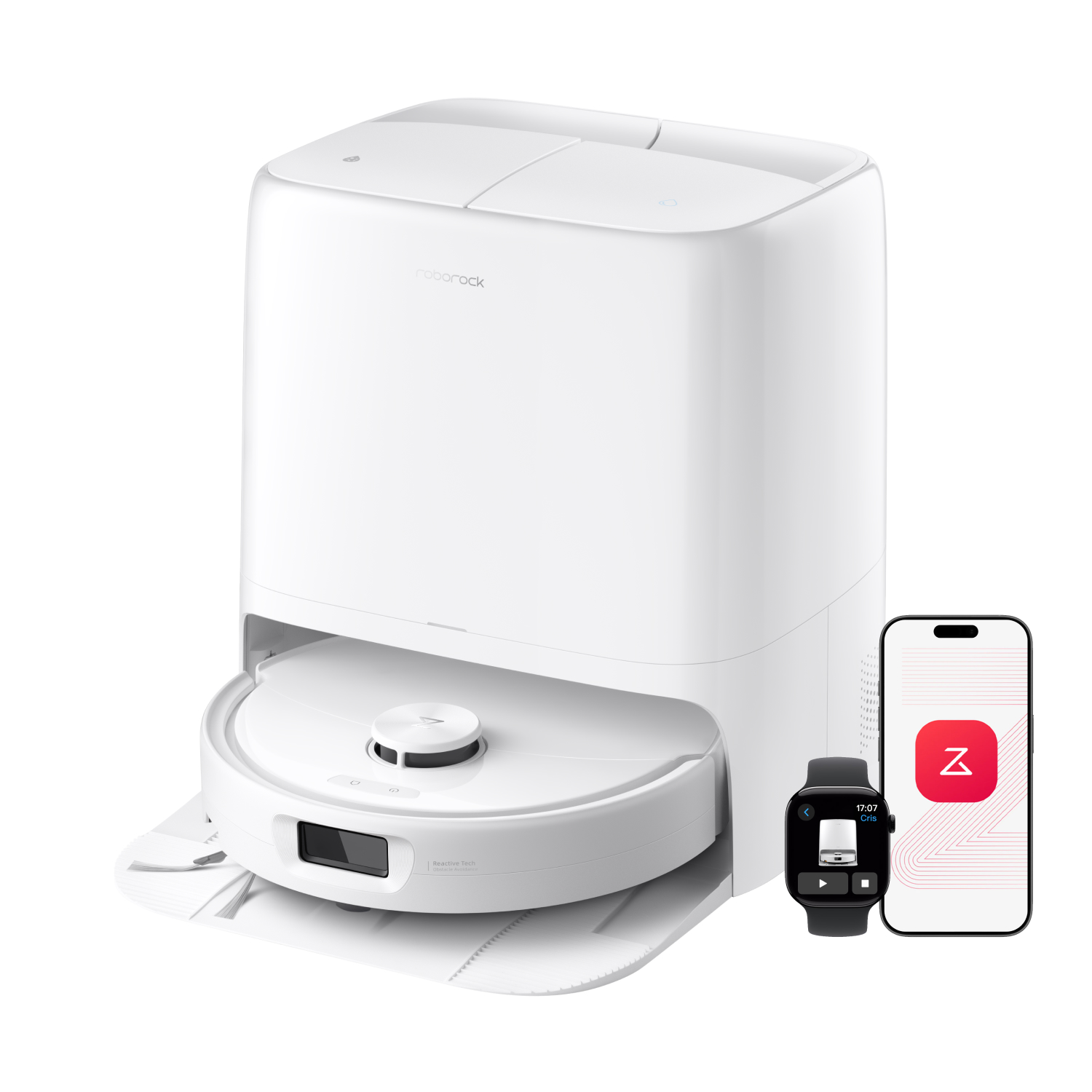 Roborock Qrevo 2 Pro Saugroboter Mit Wischfunktion - 25.000 Pa Hyperforce Saugkraft, Anti-verheddern Doppelbürste, Automatisches Wischtuch-anheben Bei Teppichen, Selbstreinigende Multifunktionsstation