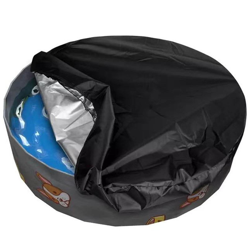 Faltbare Outdoor-poolabdeckung – 245 X 30 Cm – Uv-beständige Runde Hundeabdeckung – Ideal Für Hunde-/whirlpool-/kinderpools – Staubdicht Und Wasserdicht (210d)