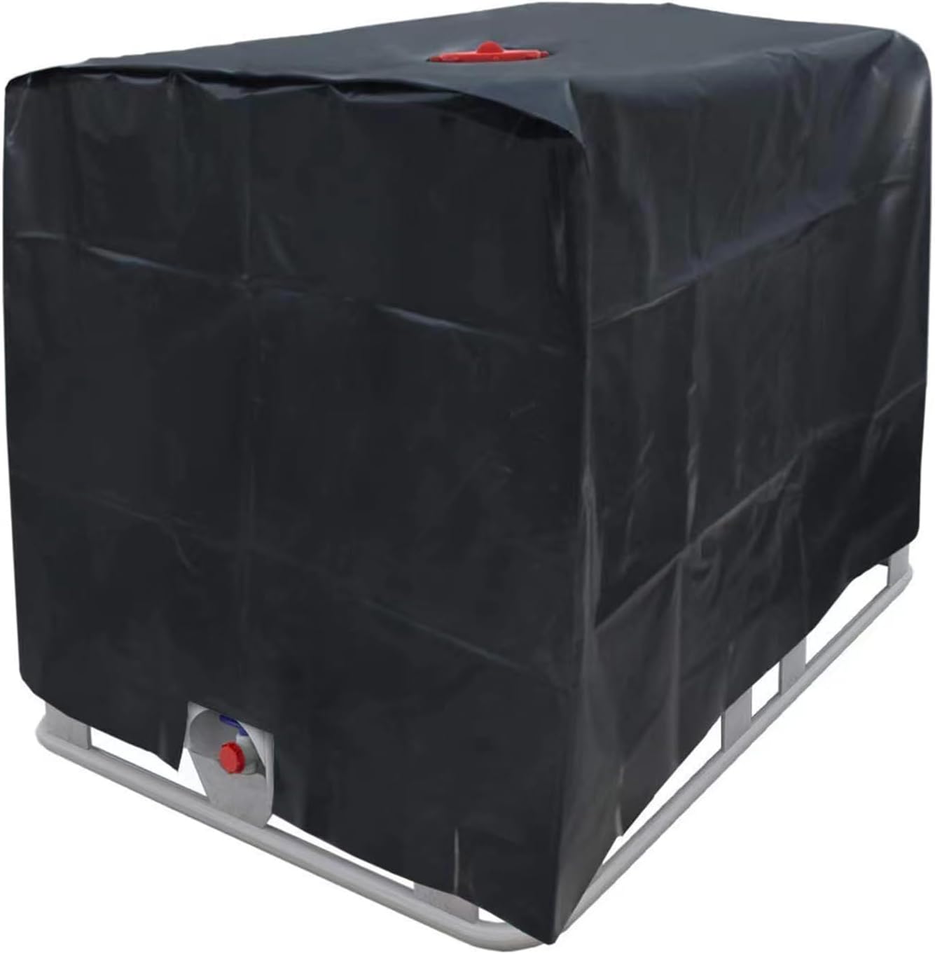 Ibc-tankabdeckung, Wassertankabdeckung, Schutzhülle Aus 210d Oxford-gewebe, Staubdichte Ibc-schutzhülle Für 1000-liter-ibc-container (farbe: Schwarz)