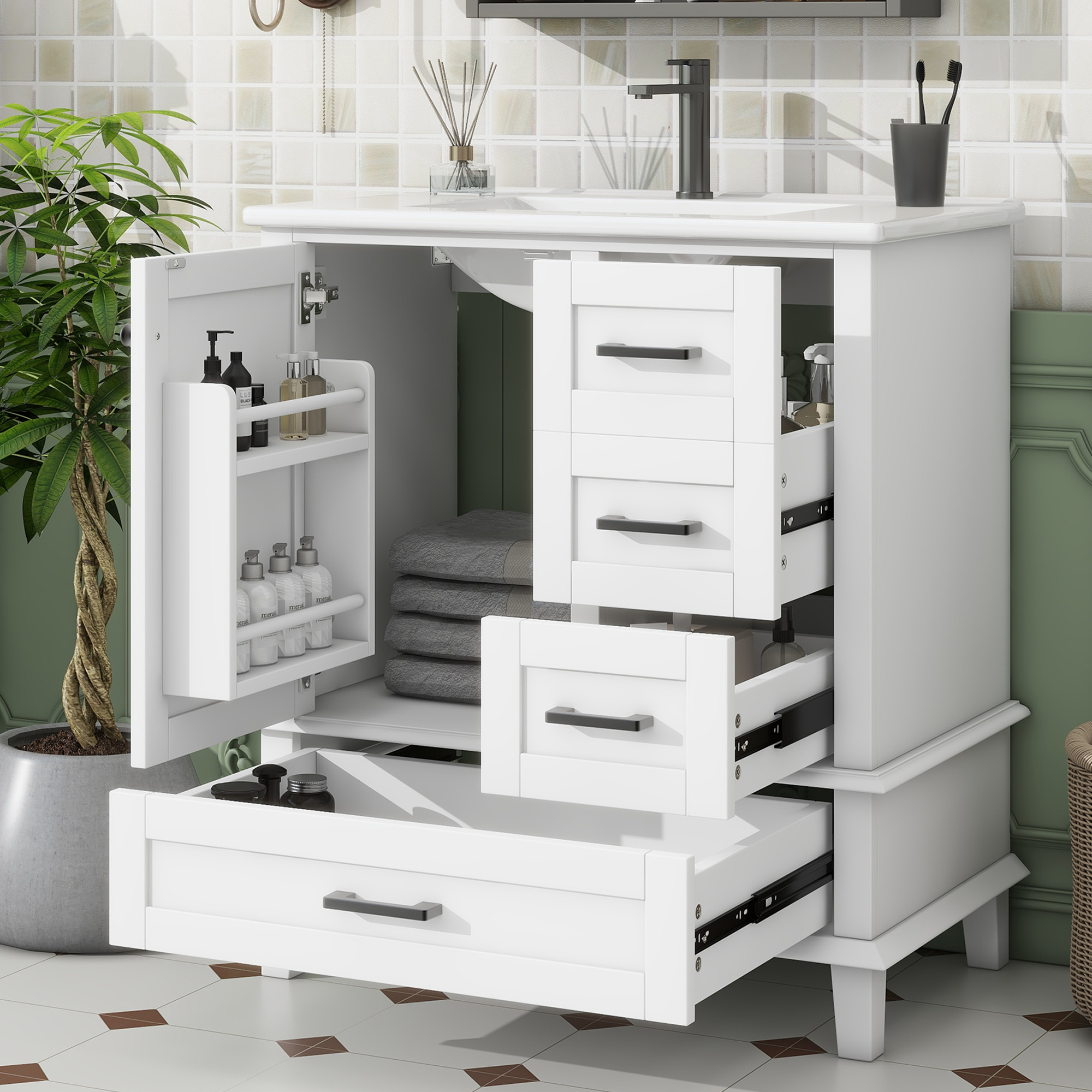 Tisch – 40,5 Kg, Aus Mdf, Langlebige Und Robuste Struktur, Wasserdichtes Und Feuchtigkeitsbeständiges Design – 76×46×83,5 Cm – Modell B